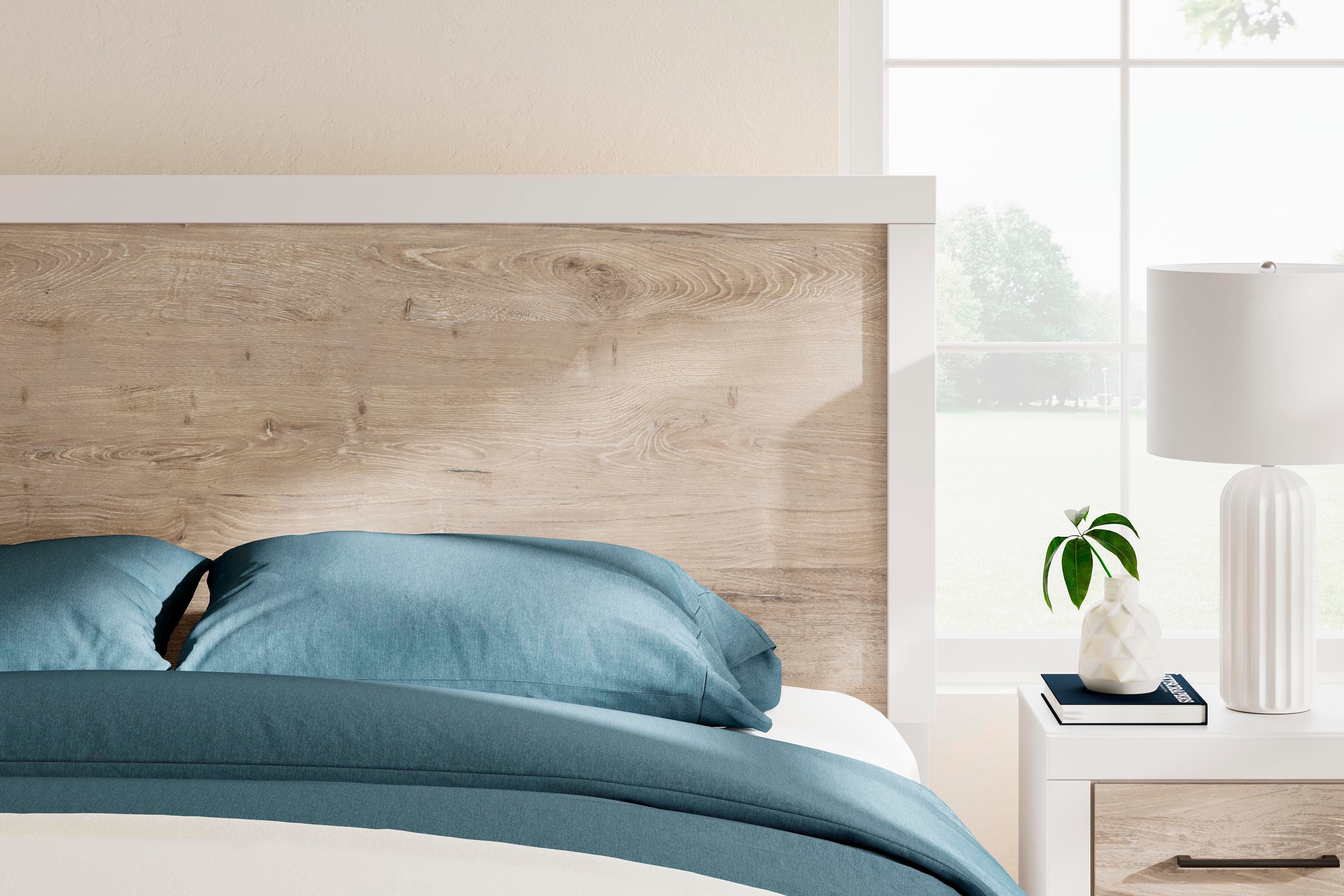 Charbitt Queen Panel Bed, Two-tone, large