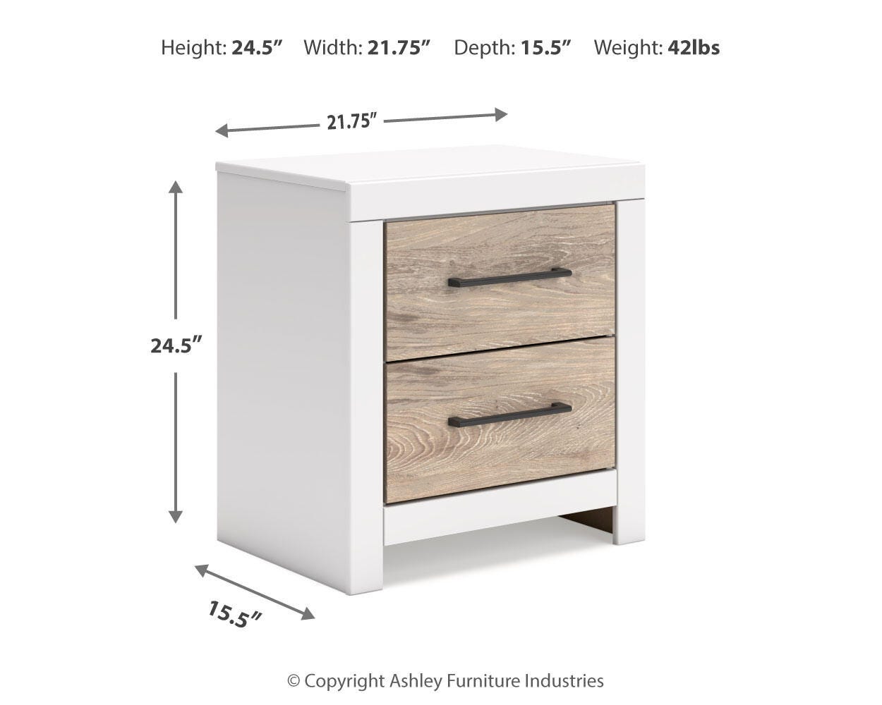 Charbitt Nightstand, Two-tone, large
