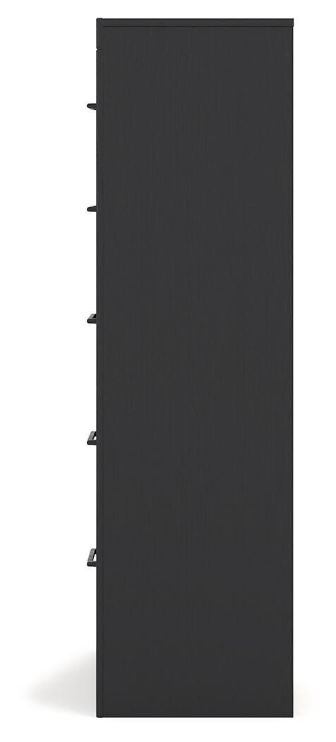 Vertani Chest of Drawers, Black/Honey Brown, large
