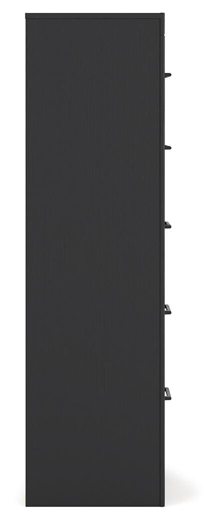 Vertani Chest of Drawers, Black/Honey Brown, large