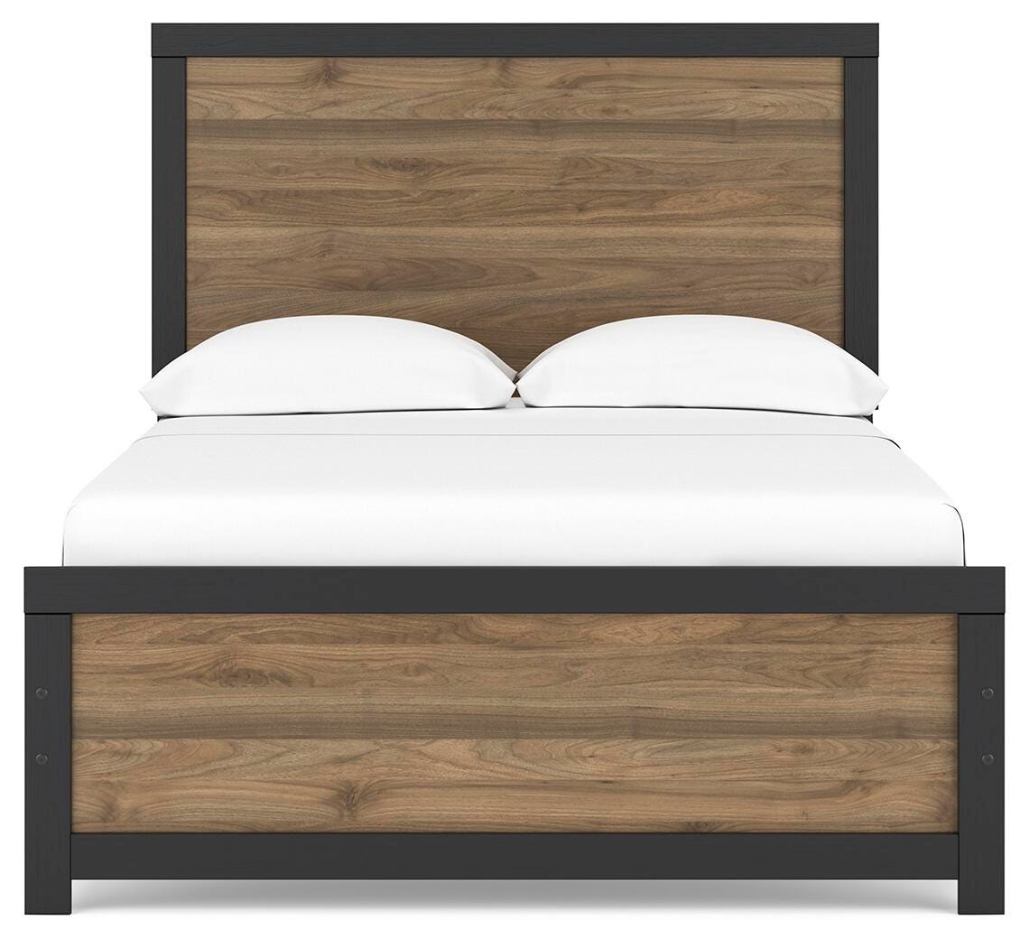 Vertani Full Panel Bed, Black, large