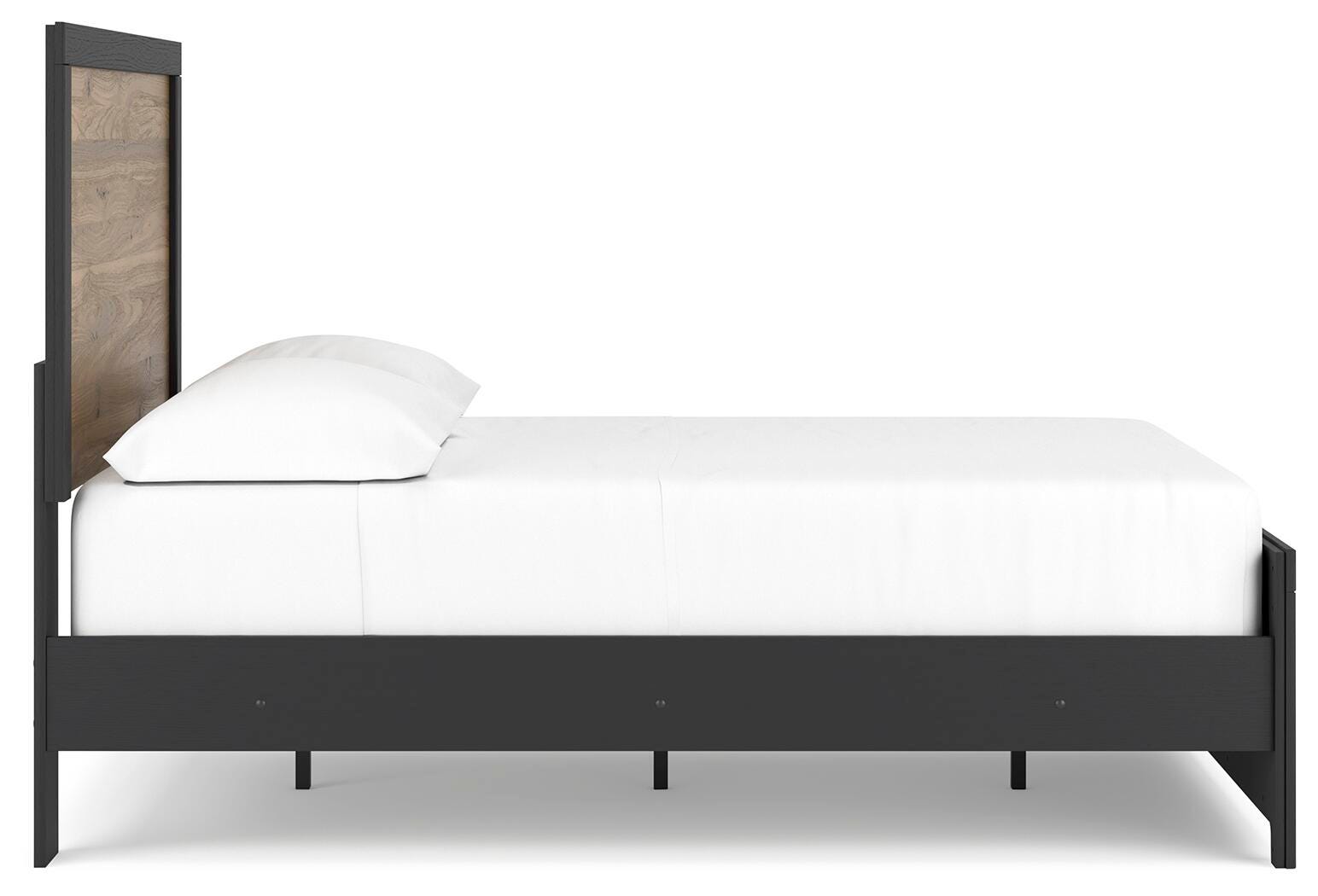 Vertani Full Panel Bed, Black, large