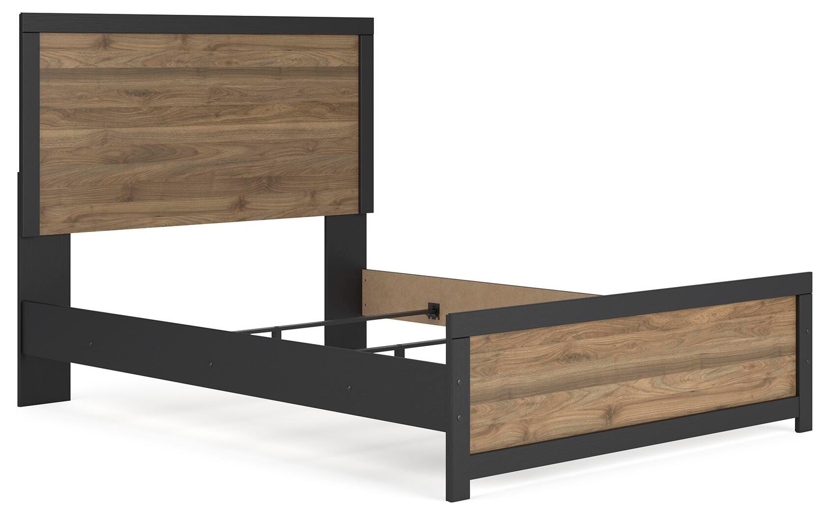 Vertani Queen Panel Bed, Black, large