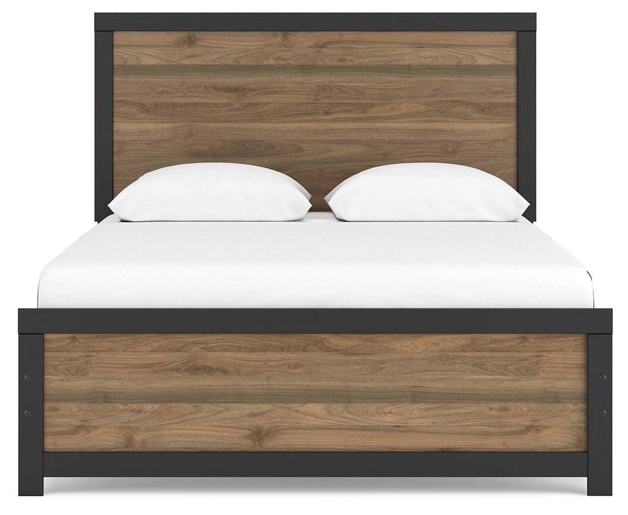 Vertani Queen Panel Bed, Black, large