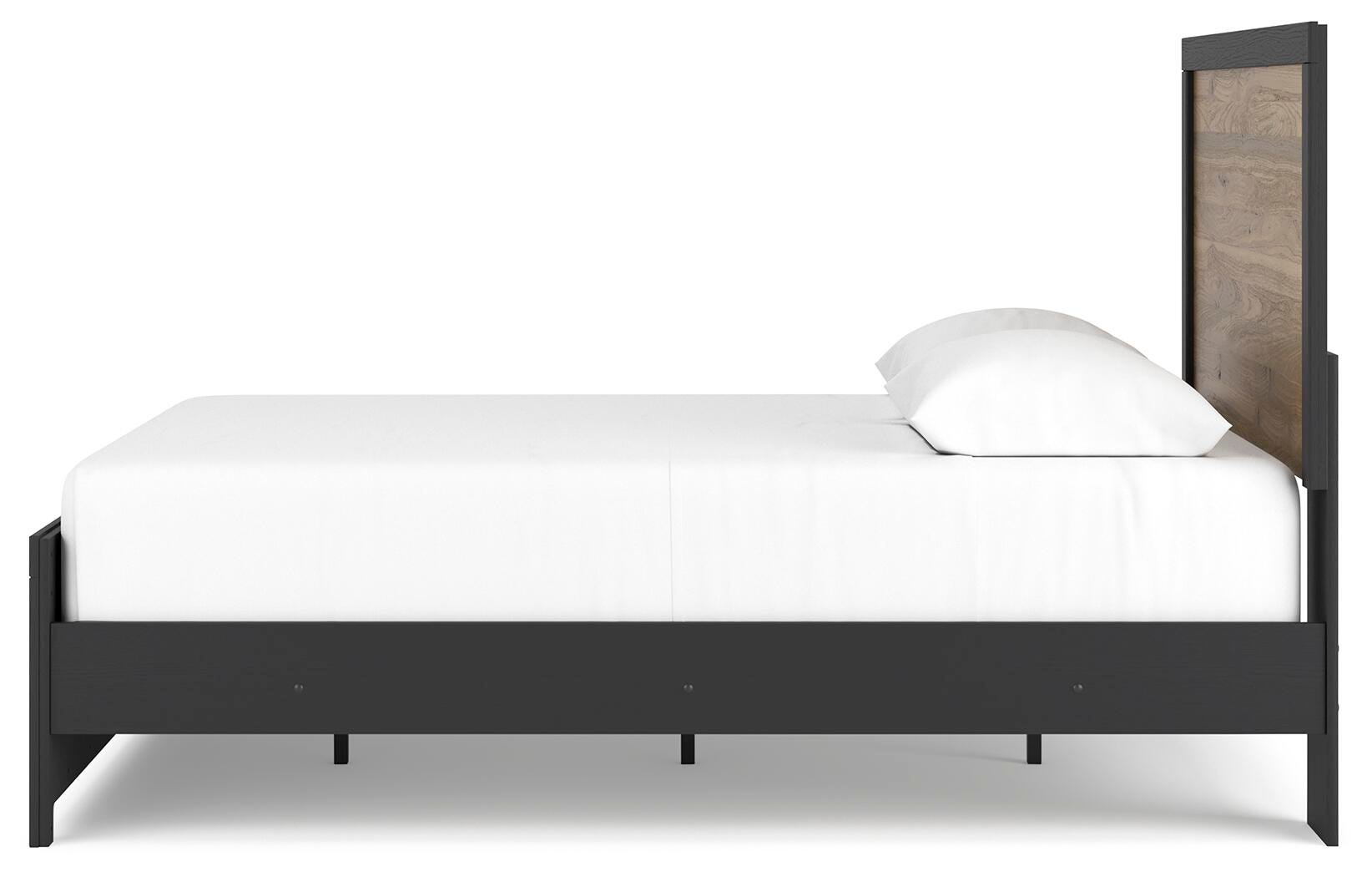 Vertani Queen Panel Bed, Black, large