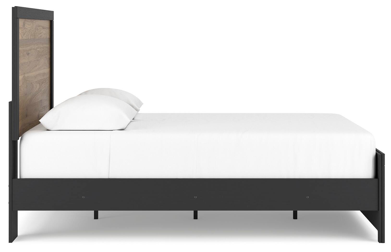 Vertani Queen Panel Bed, Black, large