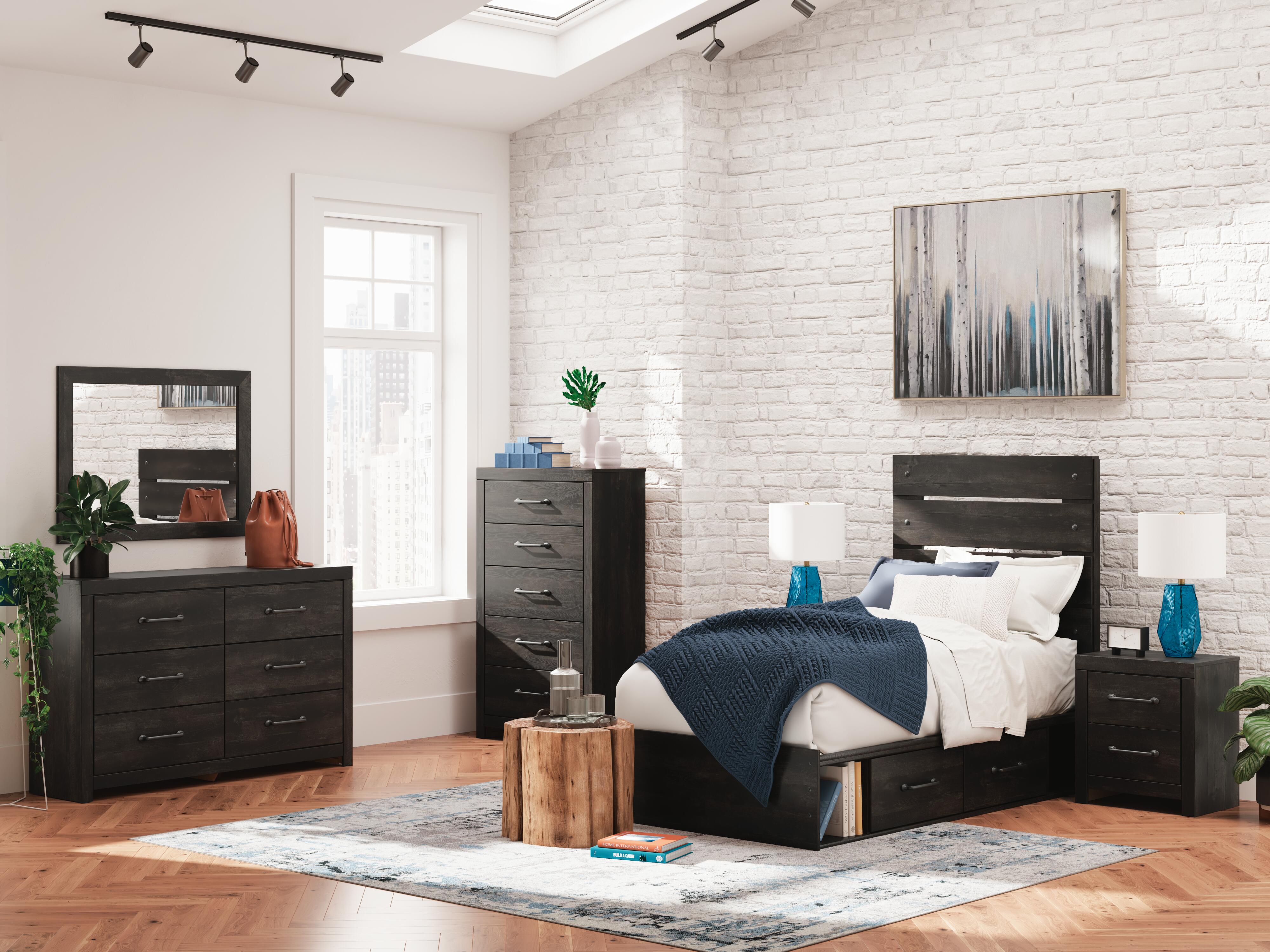 Delmorta Twin Panel Bed with Storage - image 11