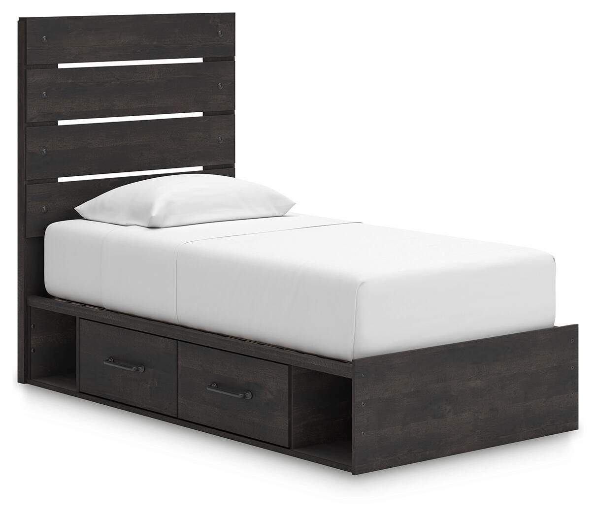 Delmorta Twin Panel Bed with Storage - image 2