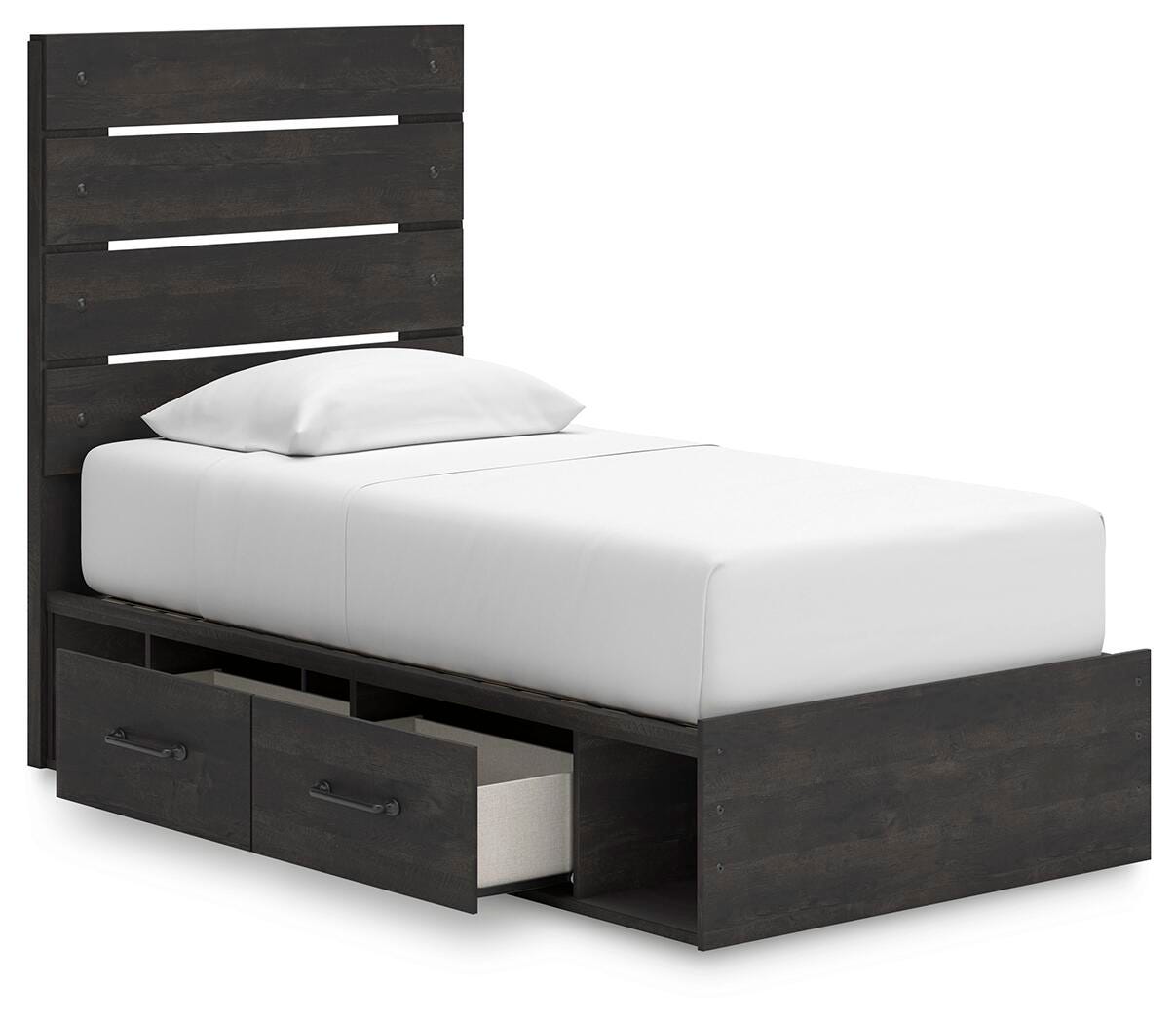 Delmorta Twin Panel Bed with Storage - image 5