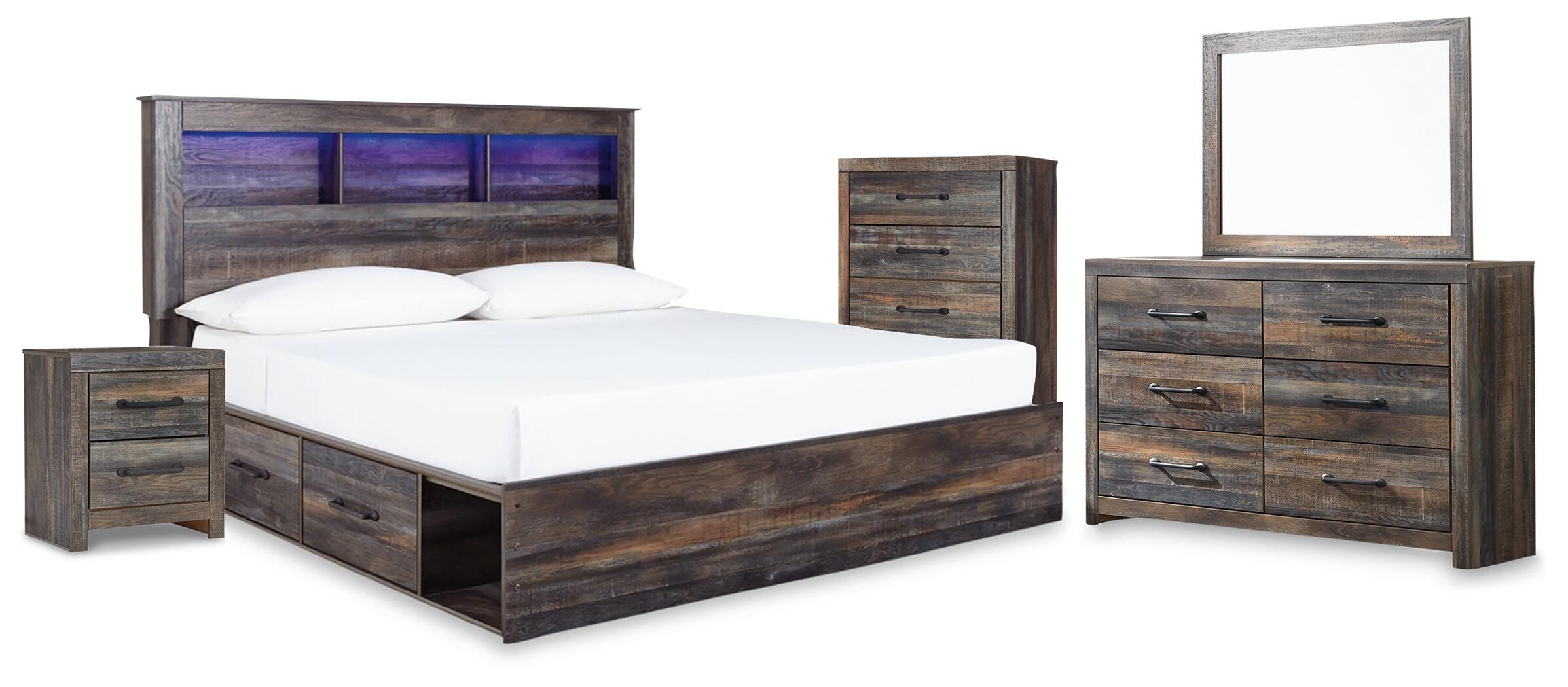 Drystan King Storage Bed, Dresser, Mirror, Chest and Nightstand - image 1