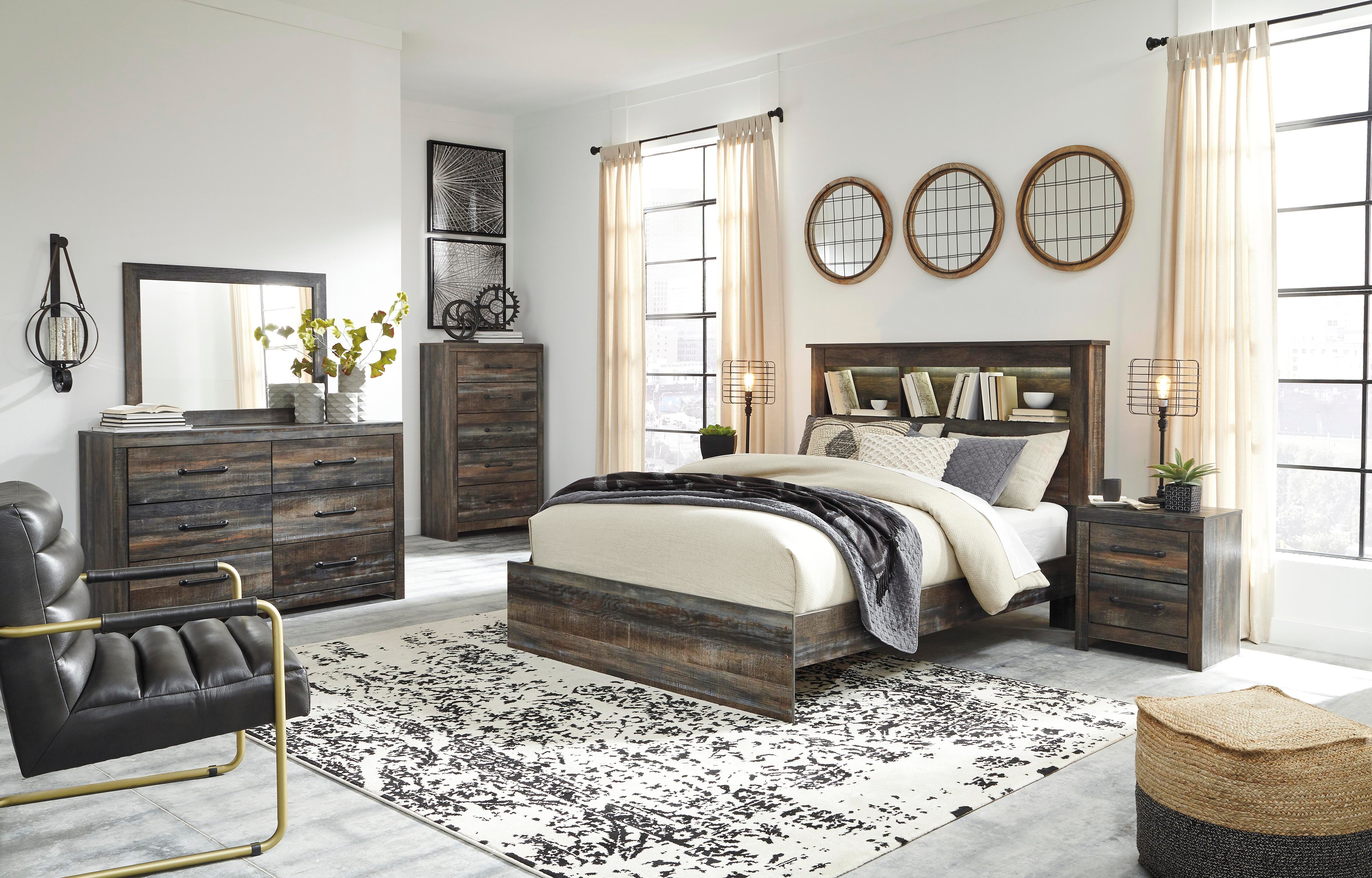 Drystan Queen Bookcase Bed, Multi, large