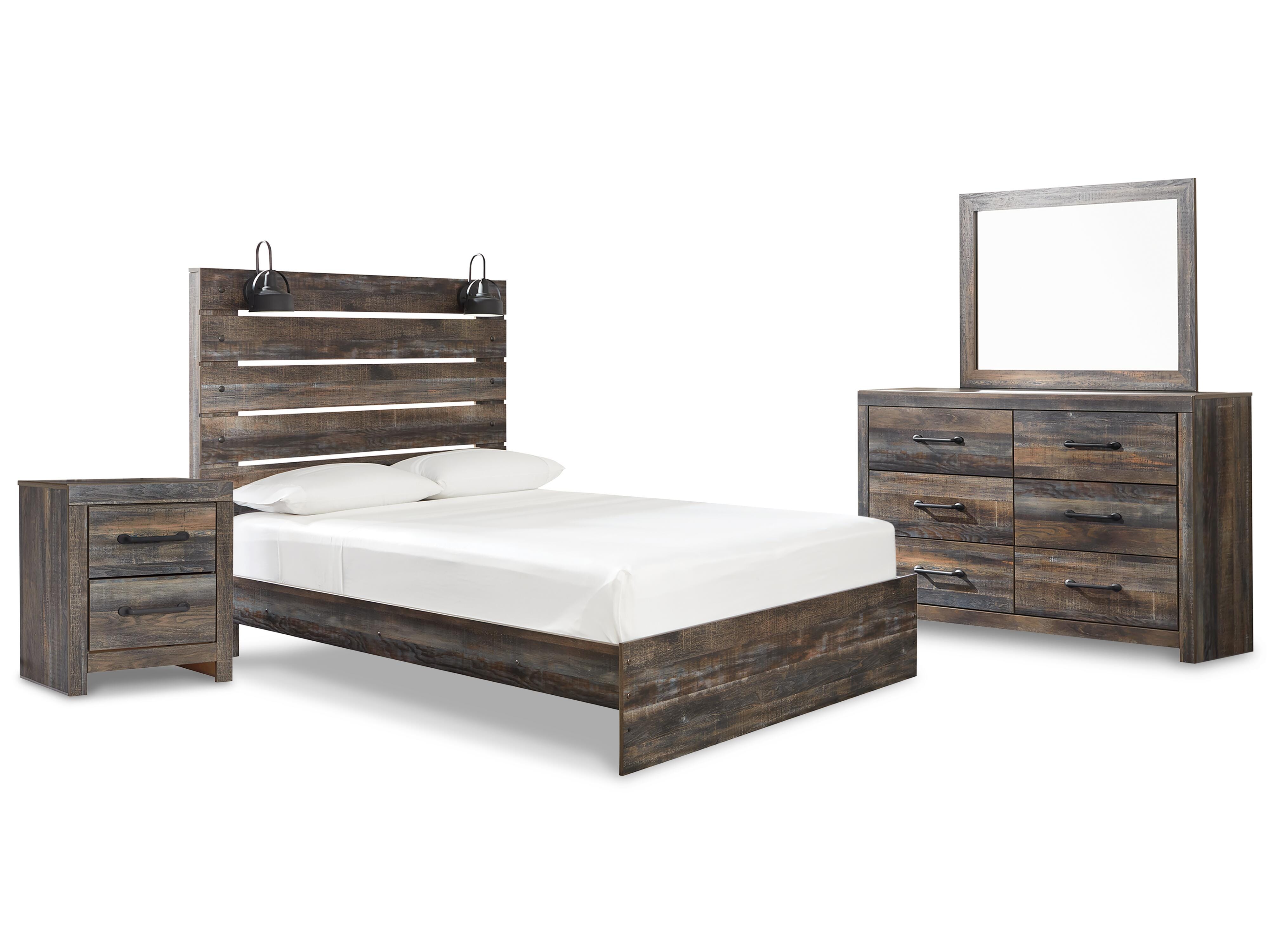 Drystan Queen Panel Bed, Dresser, Mirror and Nightstand - image 2