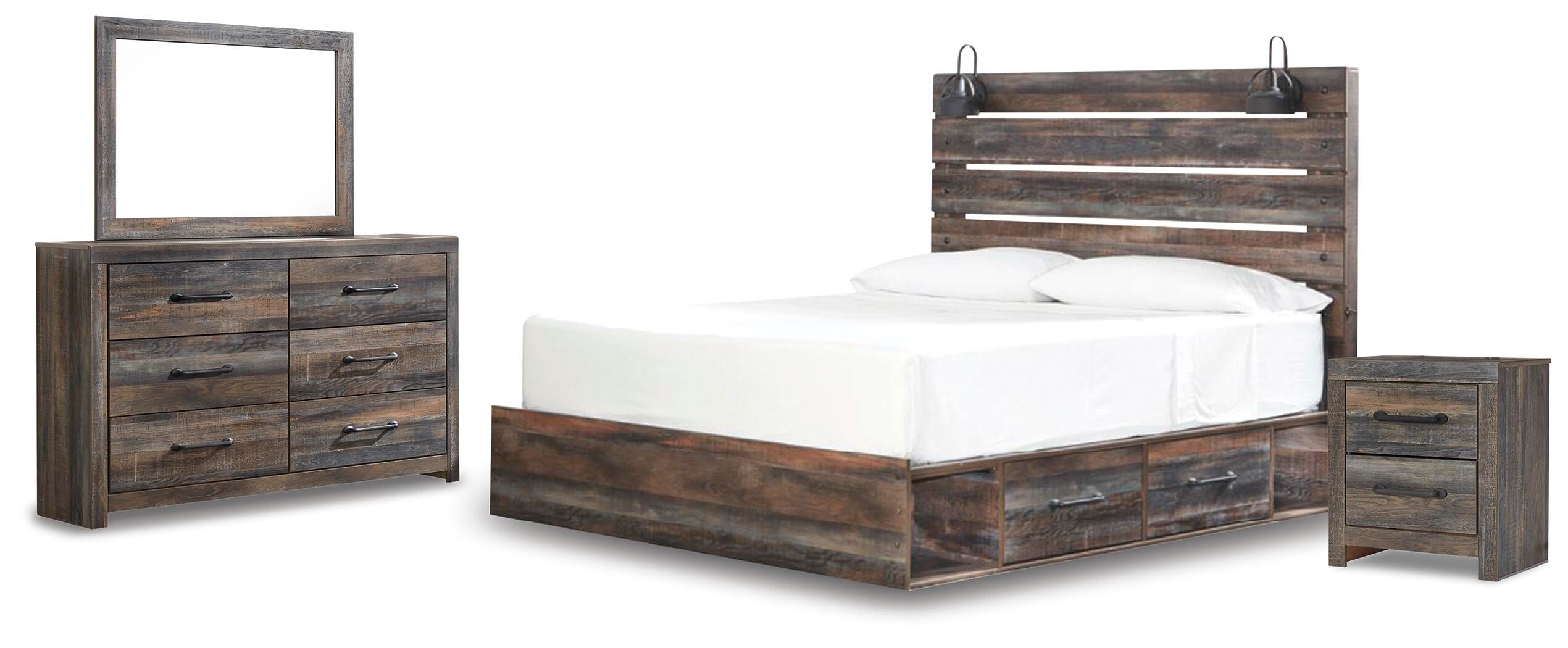 Drystan King Panel Bed with Storage, Dresser, Mirror and Nightstand - image 2