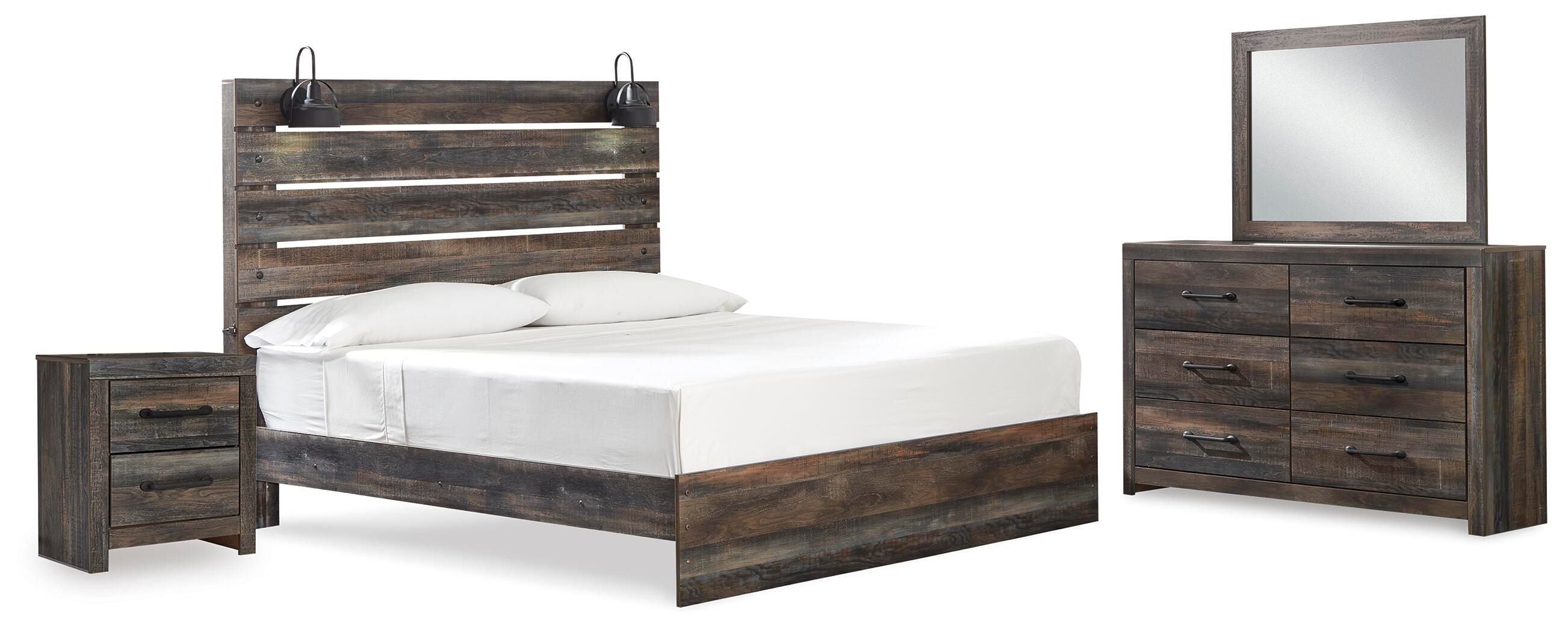 Drystan King Panel Bed, Dresser, Mirror, and Nightstand - image 2