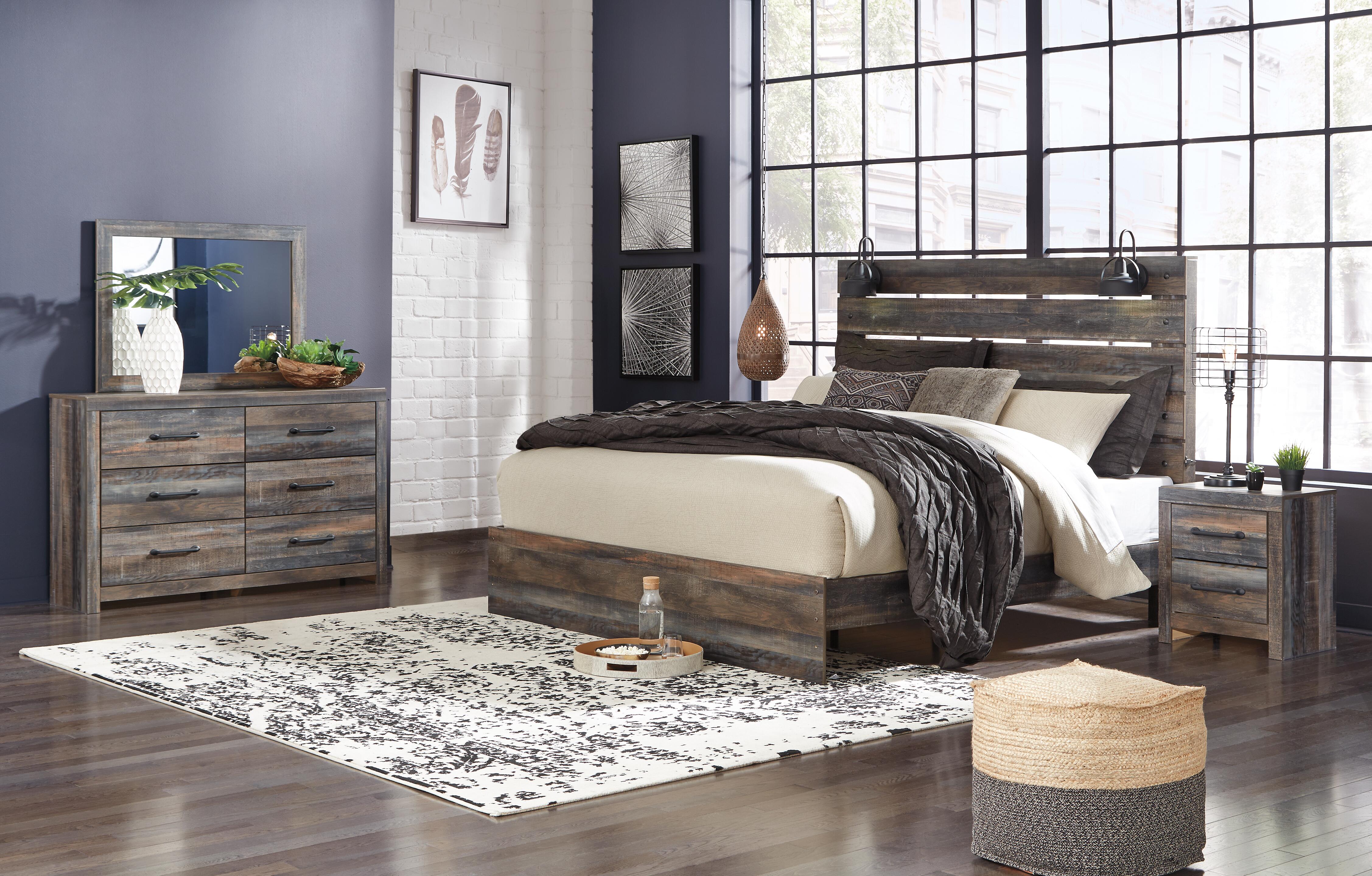Drystan King Panel Bed, Dresser, Mirror, and Nightstand - image 1