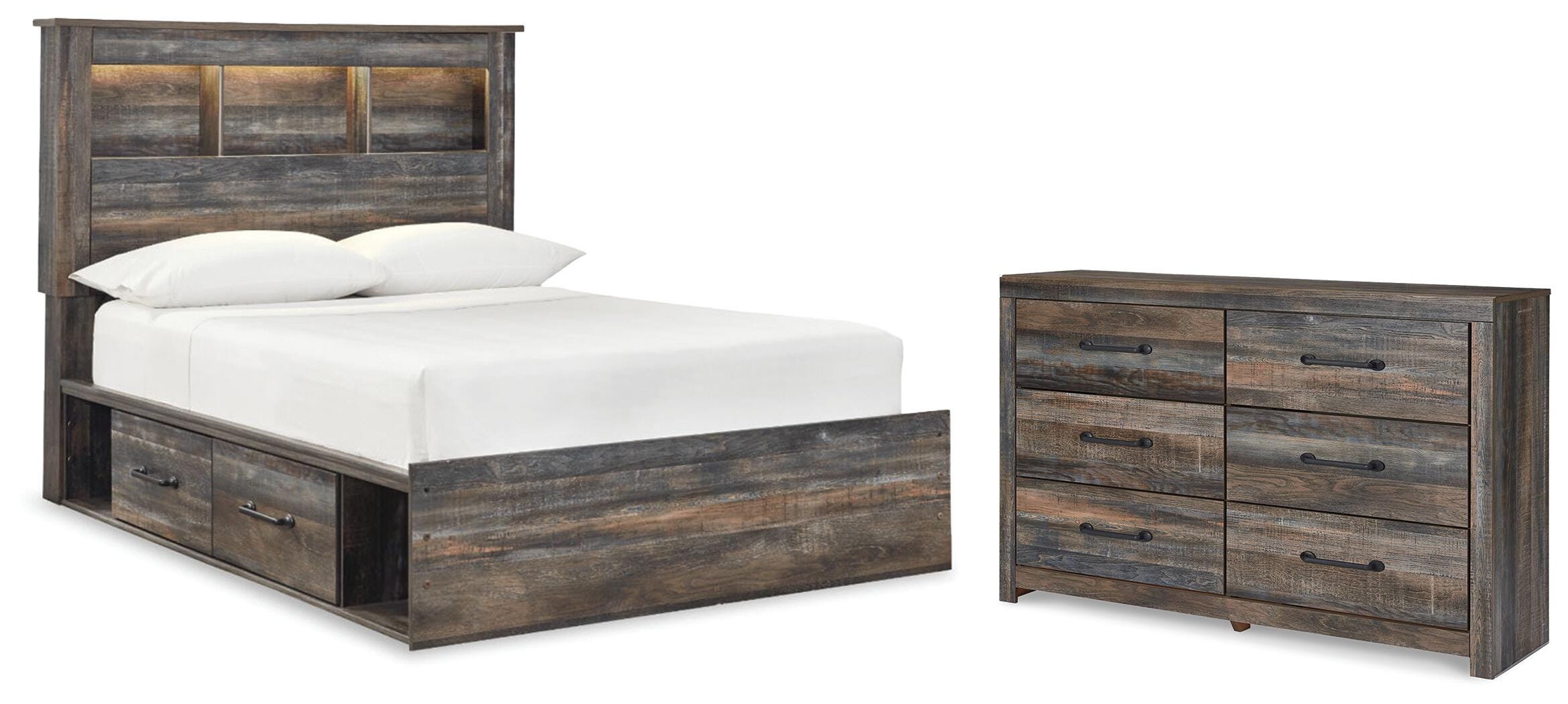 Cama Drystan con almacenaje y tocador - image 1