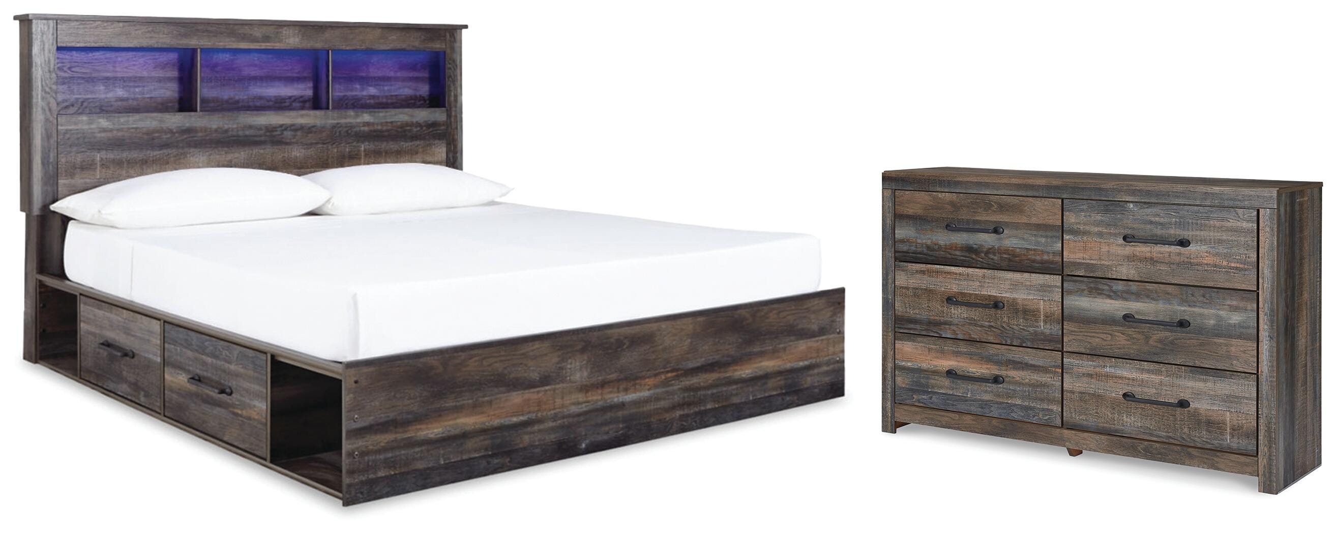 Cama con almacenaje y cómoda Drystan King - image 1