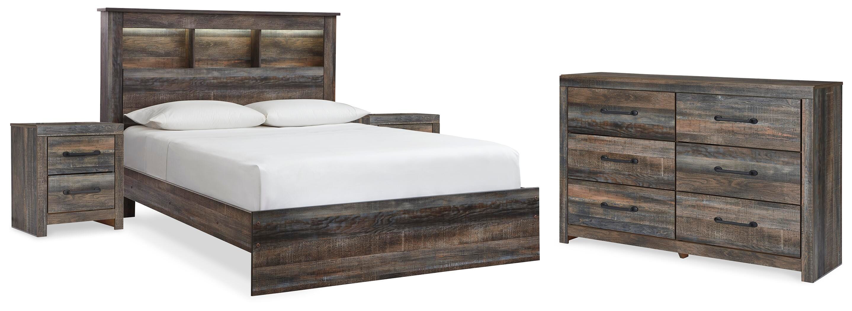 Cama-librería, cómoda y 2 mesitas de noche Drystan Queen - image 1