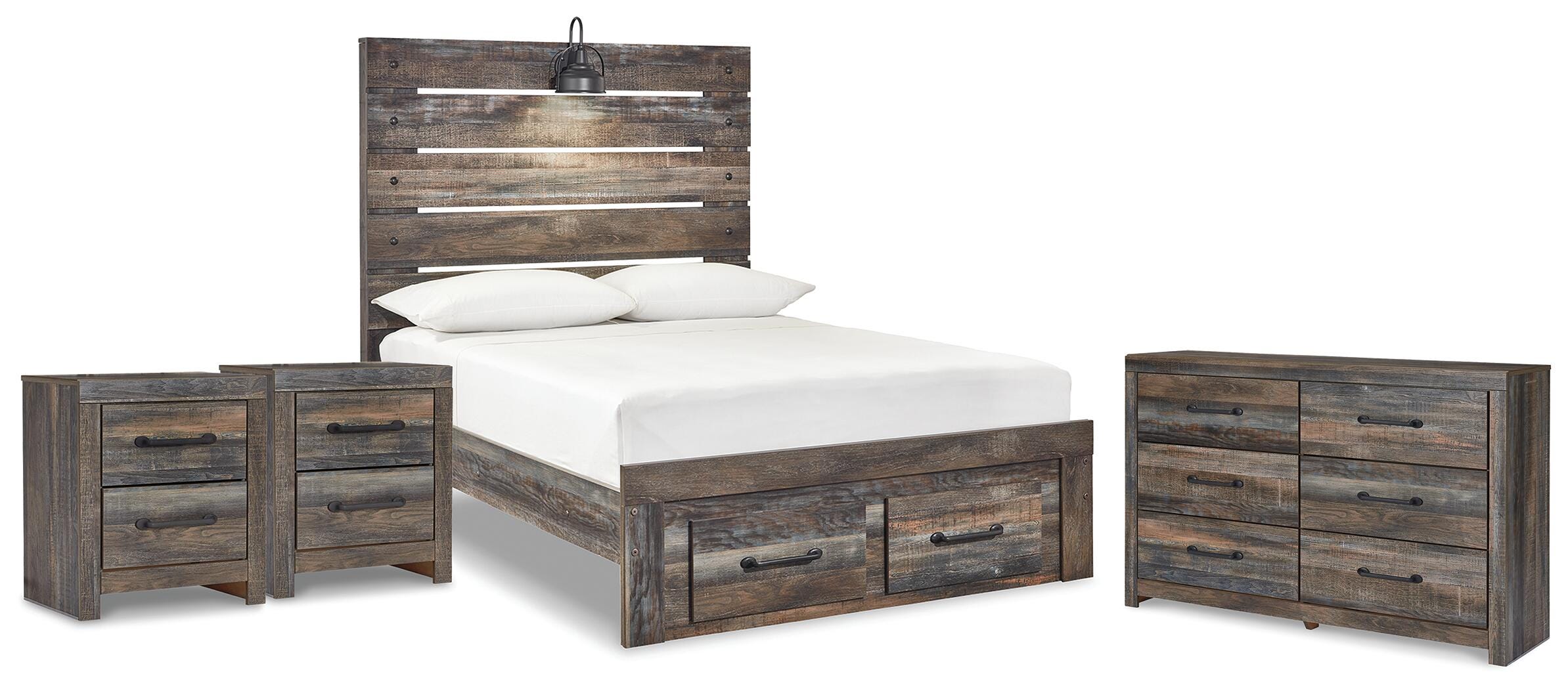 Drystan Full Storage Bed, Dresser and 2 Nightstands - image 1