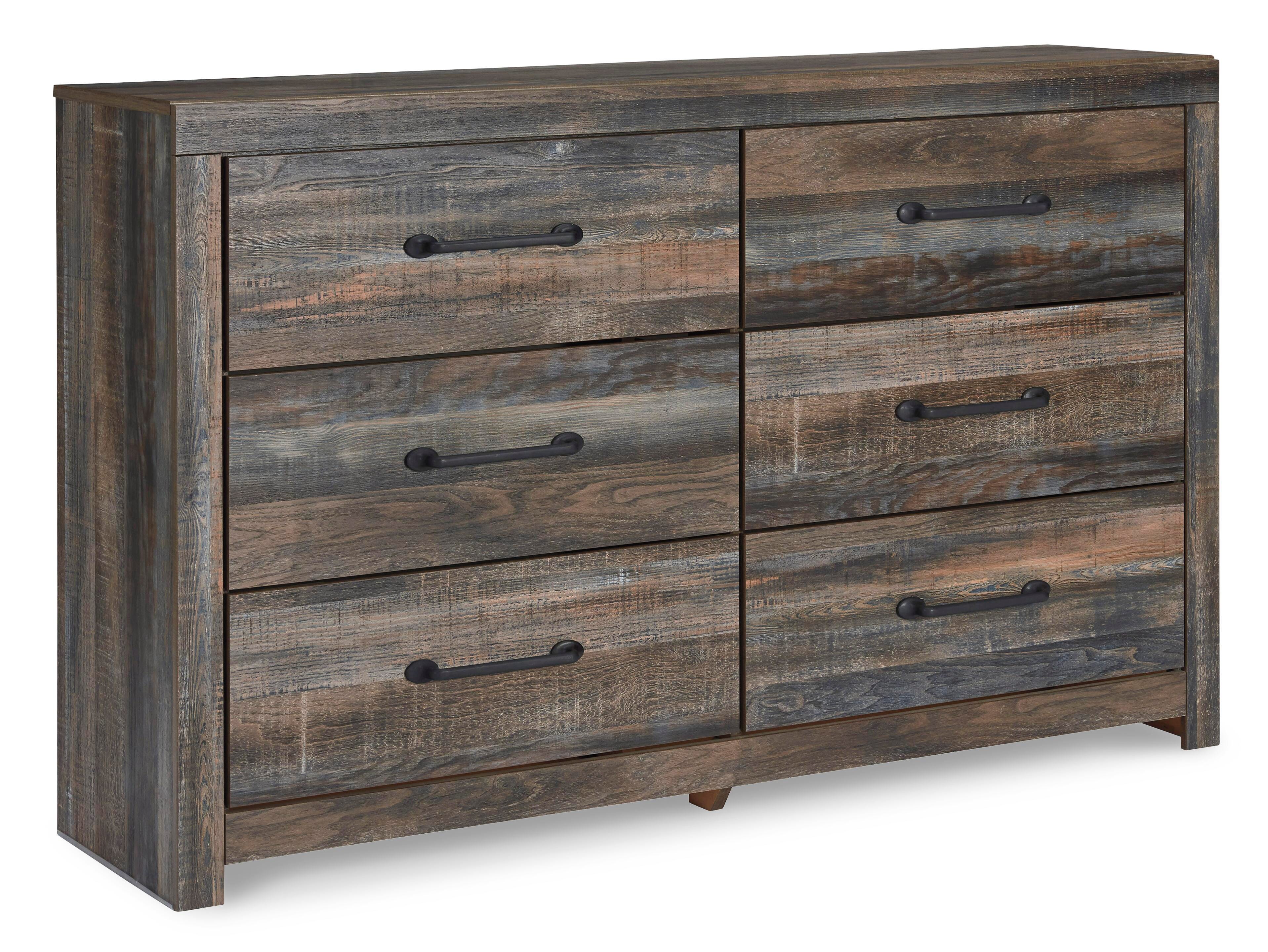 Drystan Queen Bookcase Bed with 2 Storage Drawers with Dresser, Multi, large