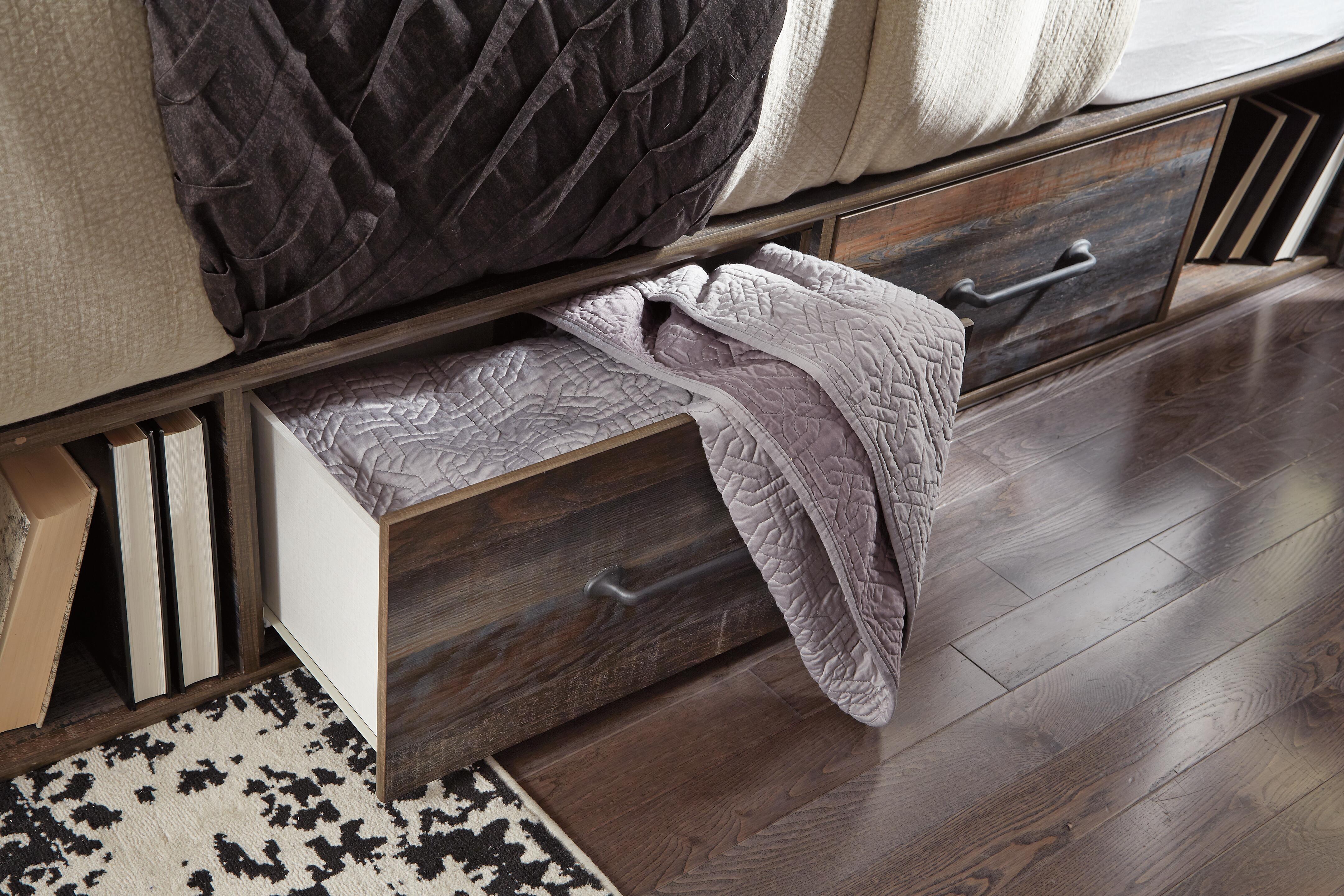 Cama de dos paneles Drystan con 4 cajones de almacenamiento - image 9