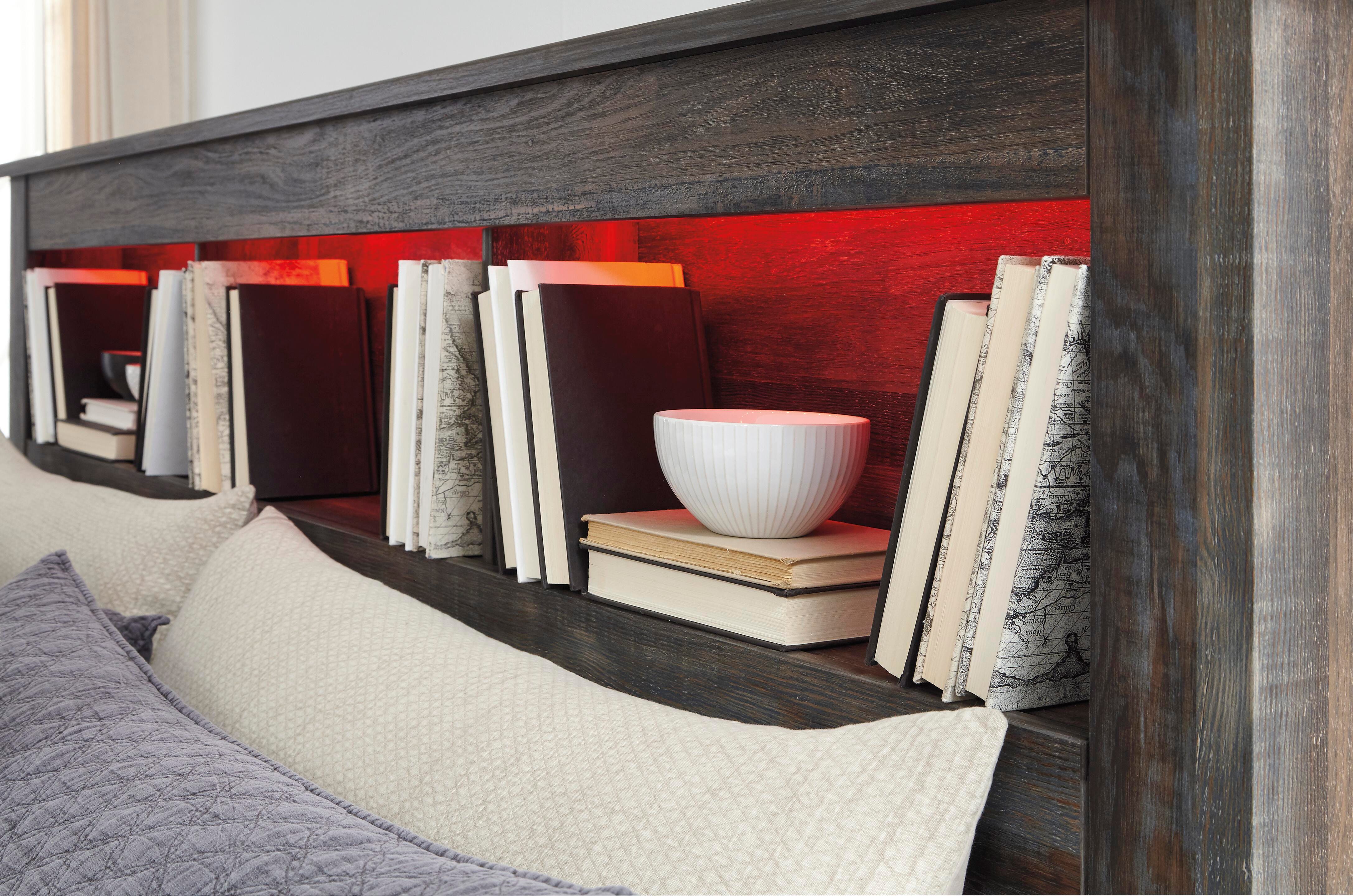 Drystan Queen Bookcase Headboard, Multi, large