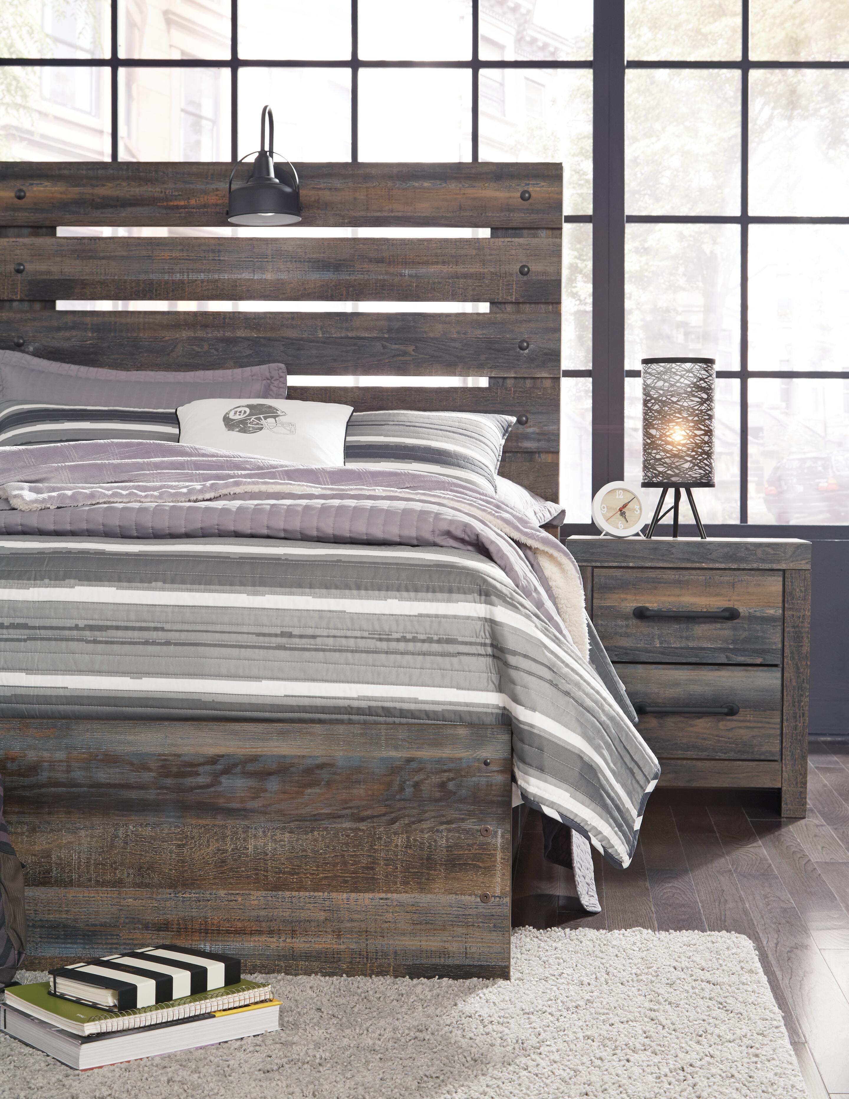 Cama con panel completo Drystan y 2 mesitas de noche - image 1