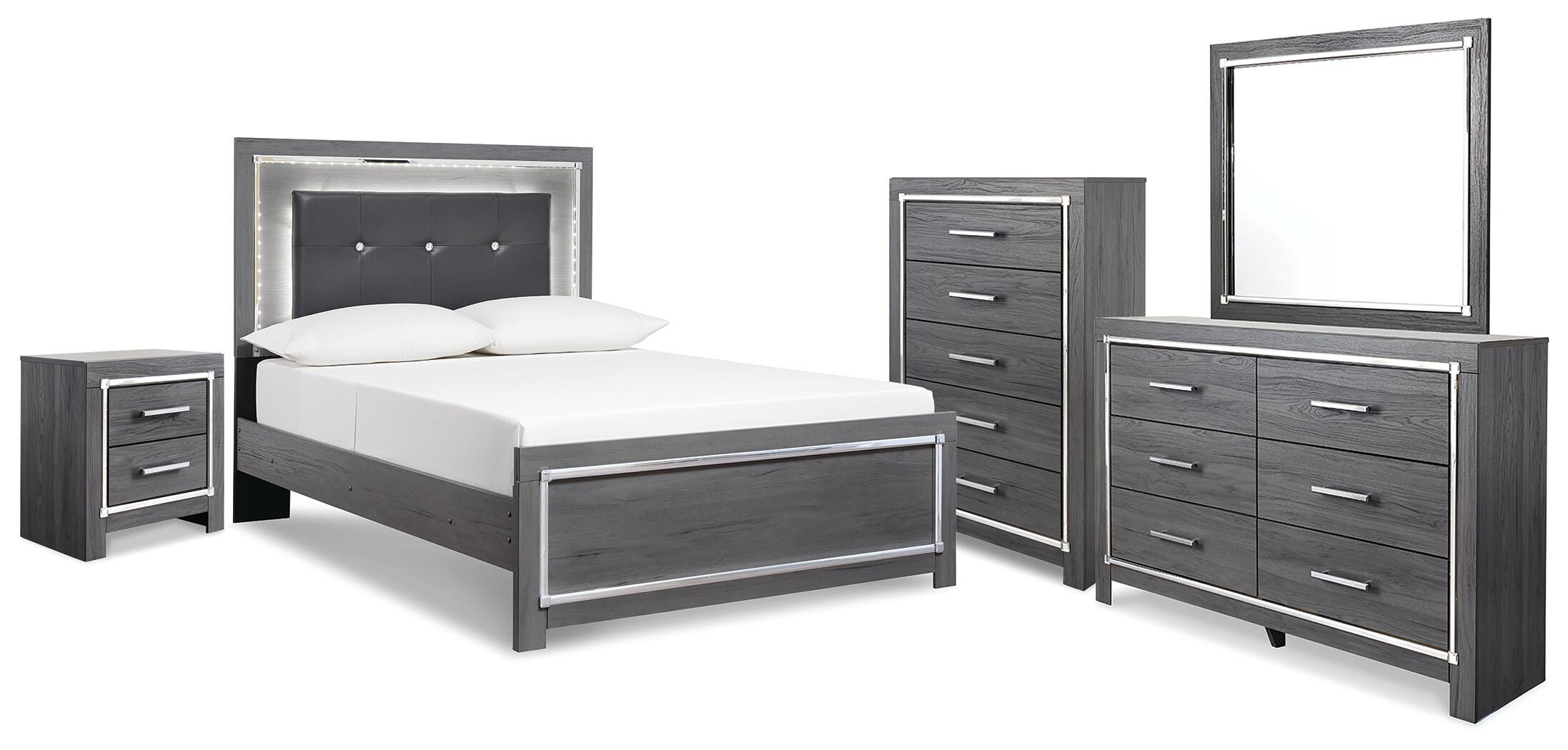 Lodanna Full Panel Bed, Dresser, Mirror, Chest and Nightstand - image 1