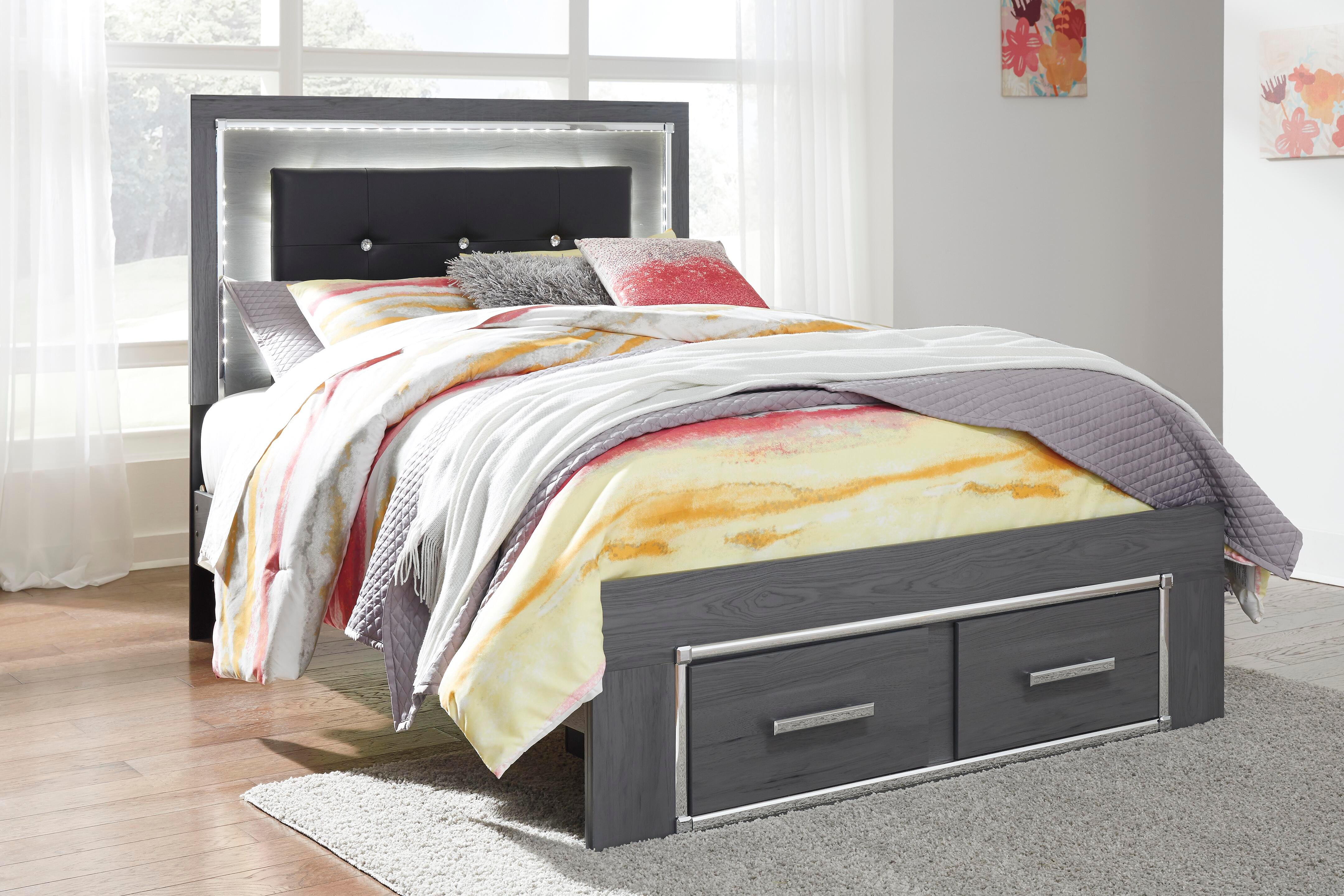 Cama, Cómoda y Espejo Lodanna Full Storage - image 7