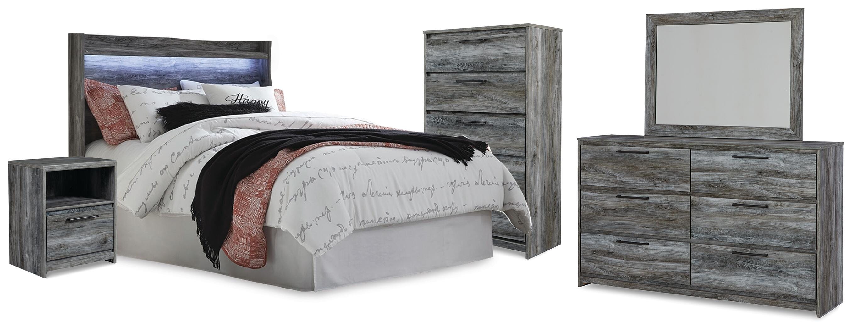 Baystorm Queen Panel Headboard, Dresser, Mirror, Chest and Nightstand - image 1