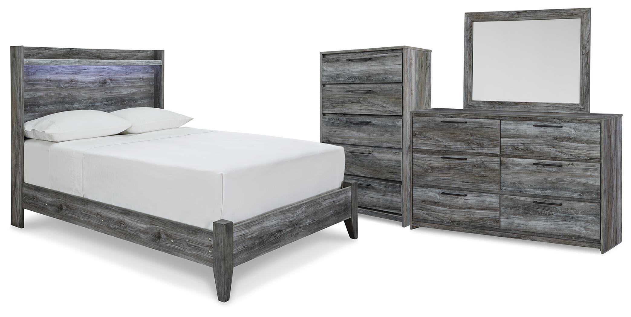 Baystorm Full Panel Bed, Dresser, Mirror and Chest - image 1