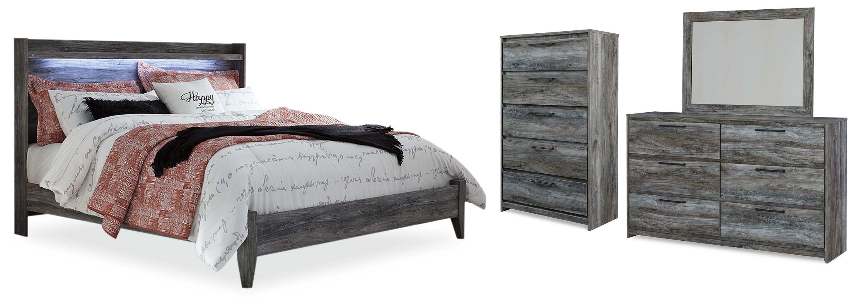 Cama King, tocador, espejo y cómoda Baystorm - image 1