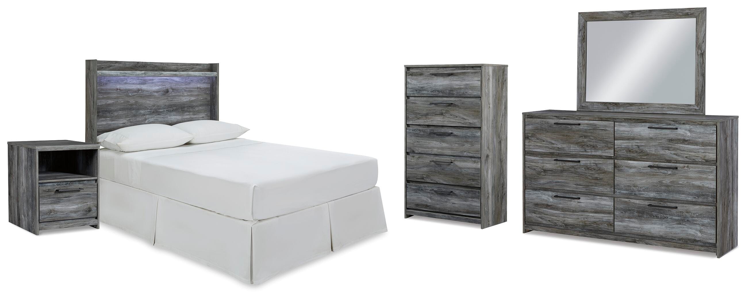 Cabecero de panel completo de la cama Baystorm. Cómoda, espejo, baúl y mesita de noche. - image 1