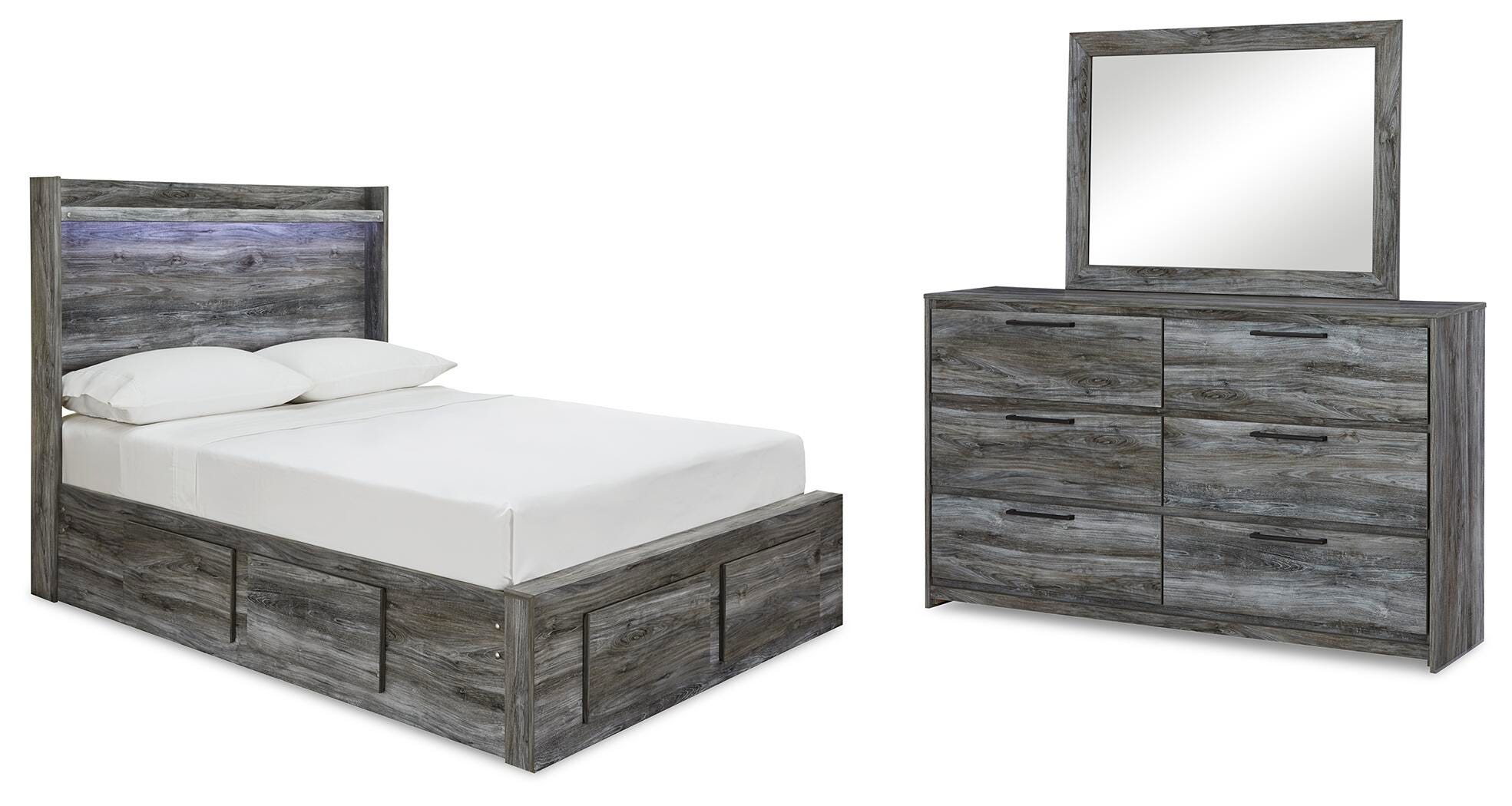 Baystorm Full Panel Storage Bed, Dresser and Mirror - image 1