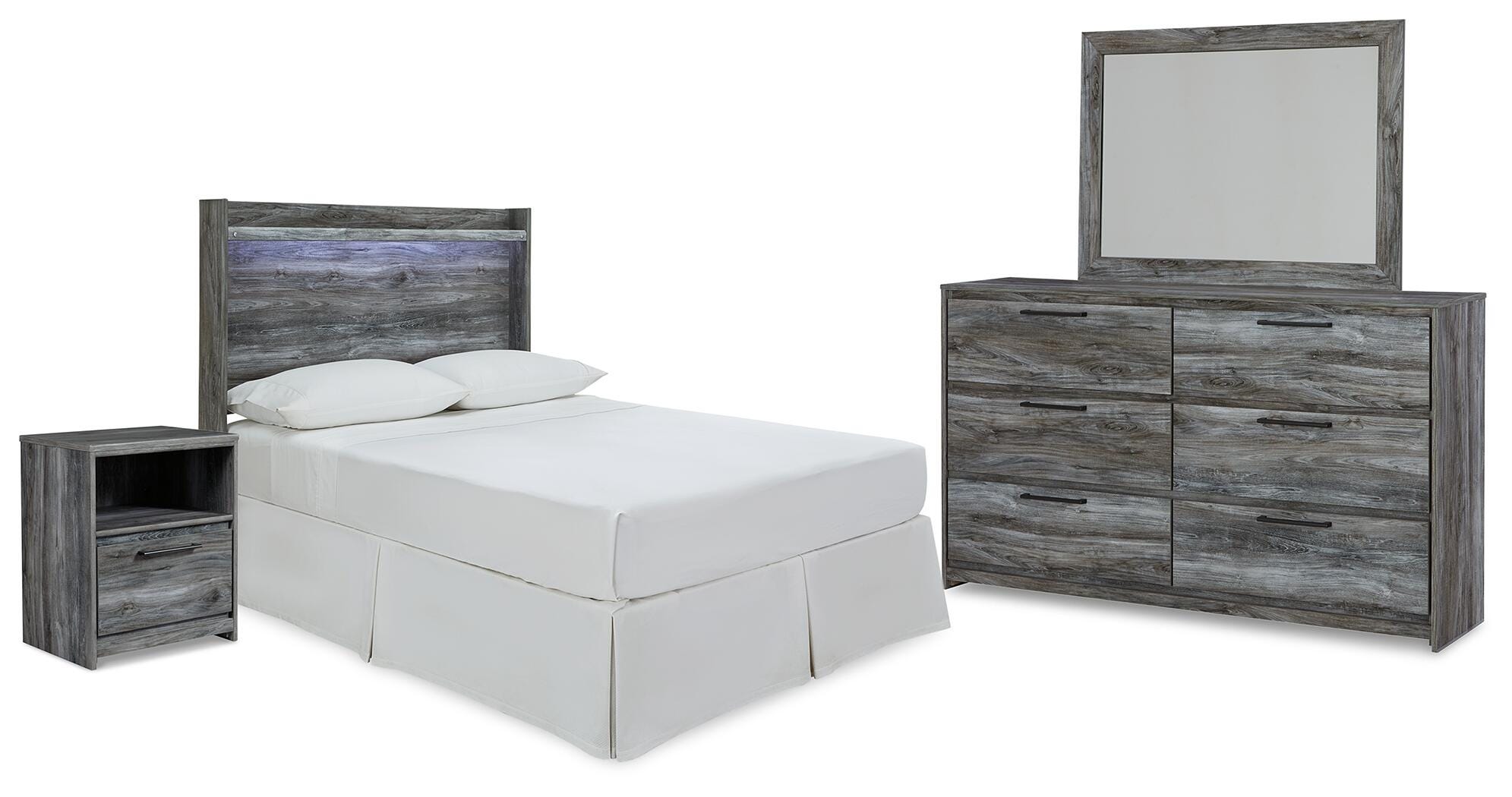 Baystorm Full Panel Bed Headboard, Dresser, Mirror and Nightstand - image 2