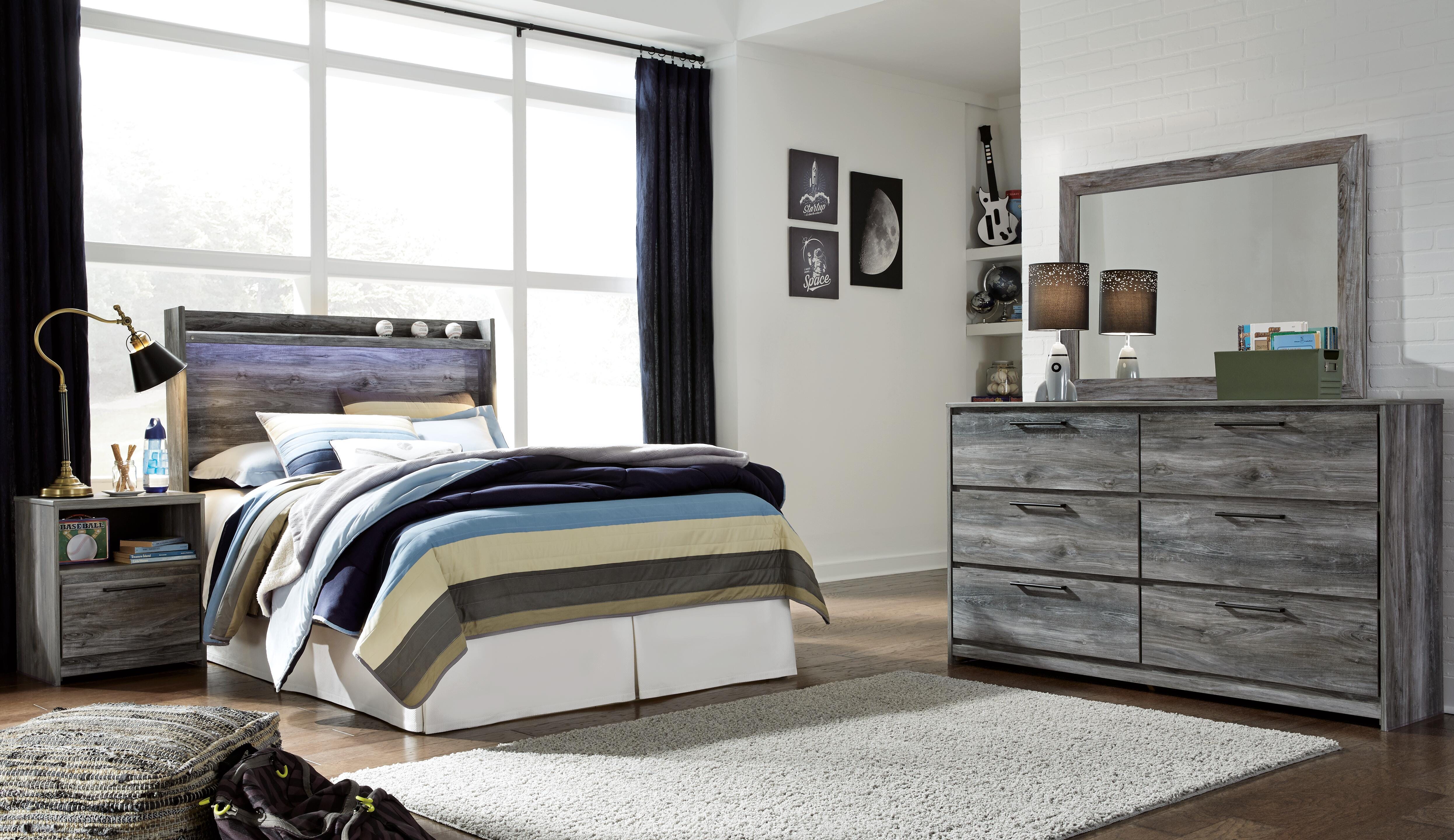 Baystorm Full Panel Bed Headboard, Dresser, Mirror and Nightstand - image 1