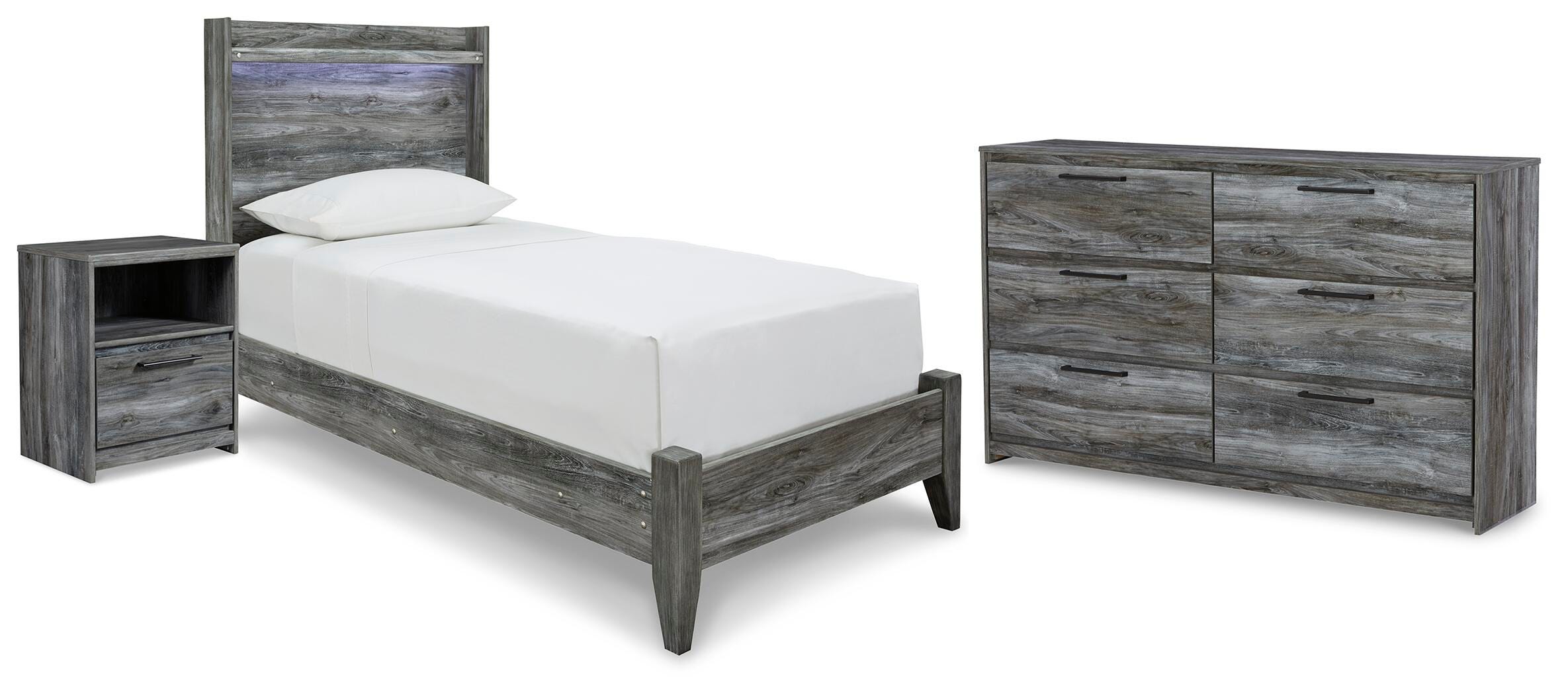 Baystorm Twin Panel Bed, Dresser and Nightstand - image 1