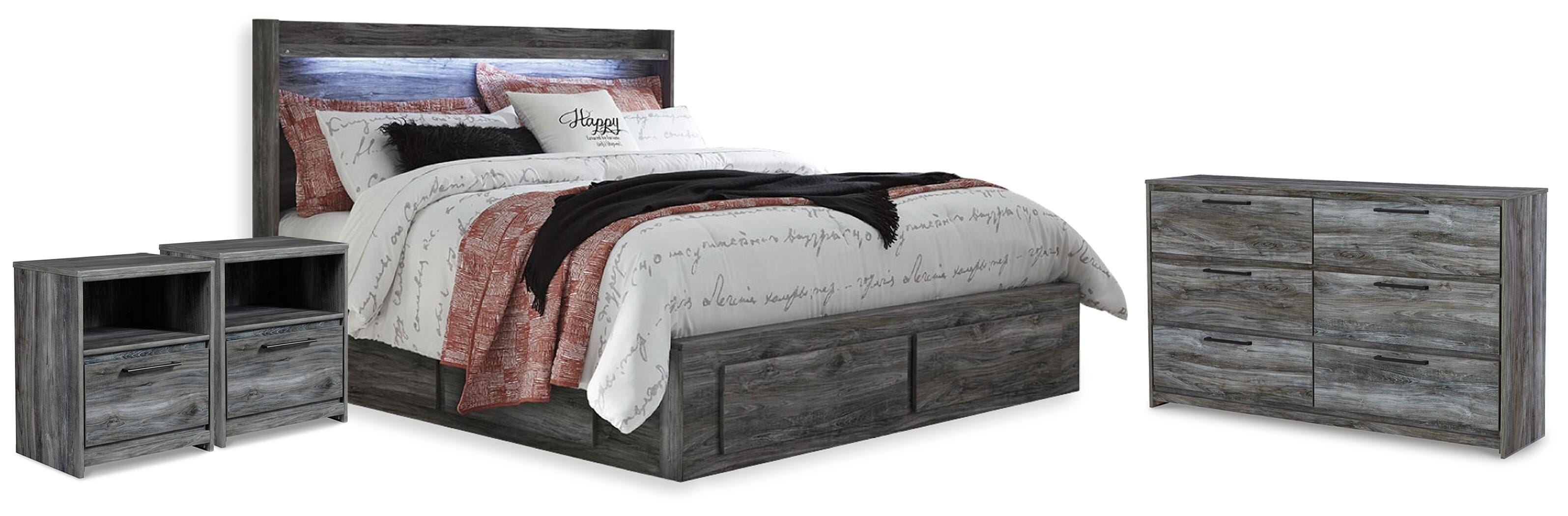 Baystorm King Storage Bed, Dresser and 2 Nightstands - image 1