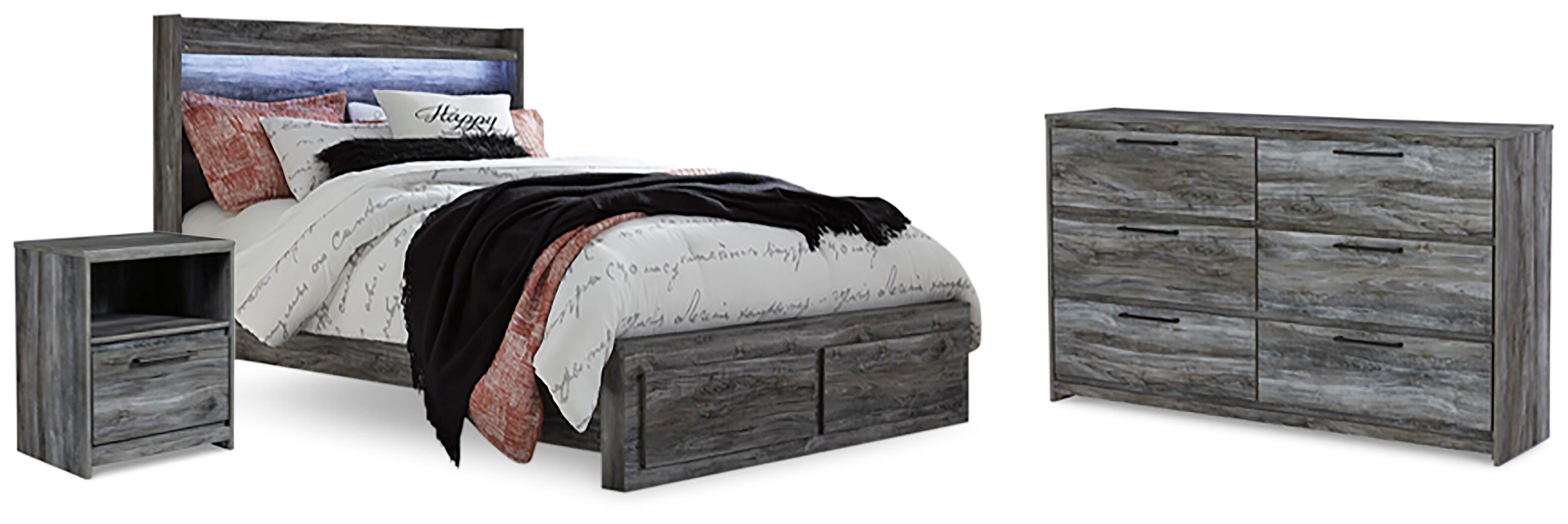 Baystorm Queen Panel Storage Bed, Dresser and Nightstand - image 1