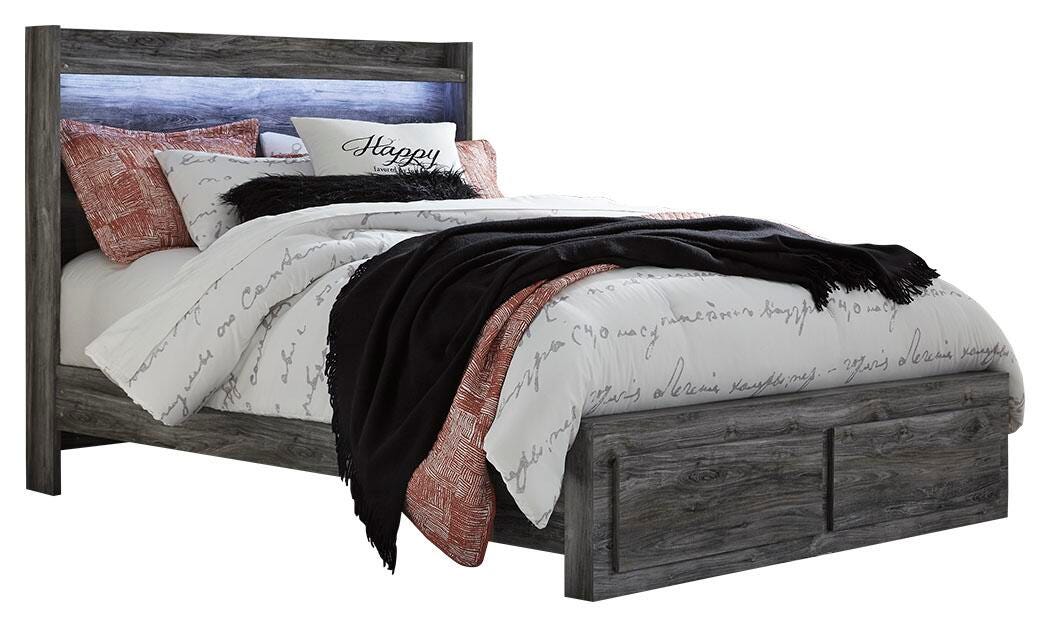 Cama Queen Baystorm con almacenaje, cómoda con espejo y mesita de noche - image 3