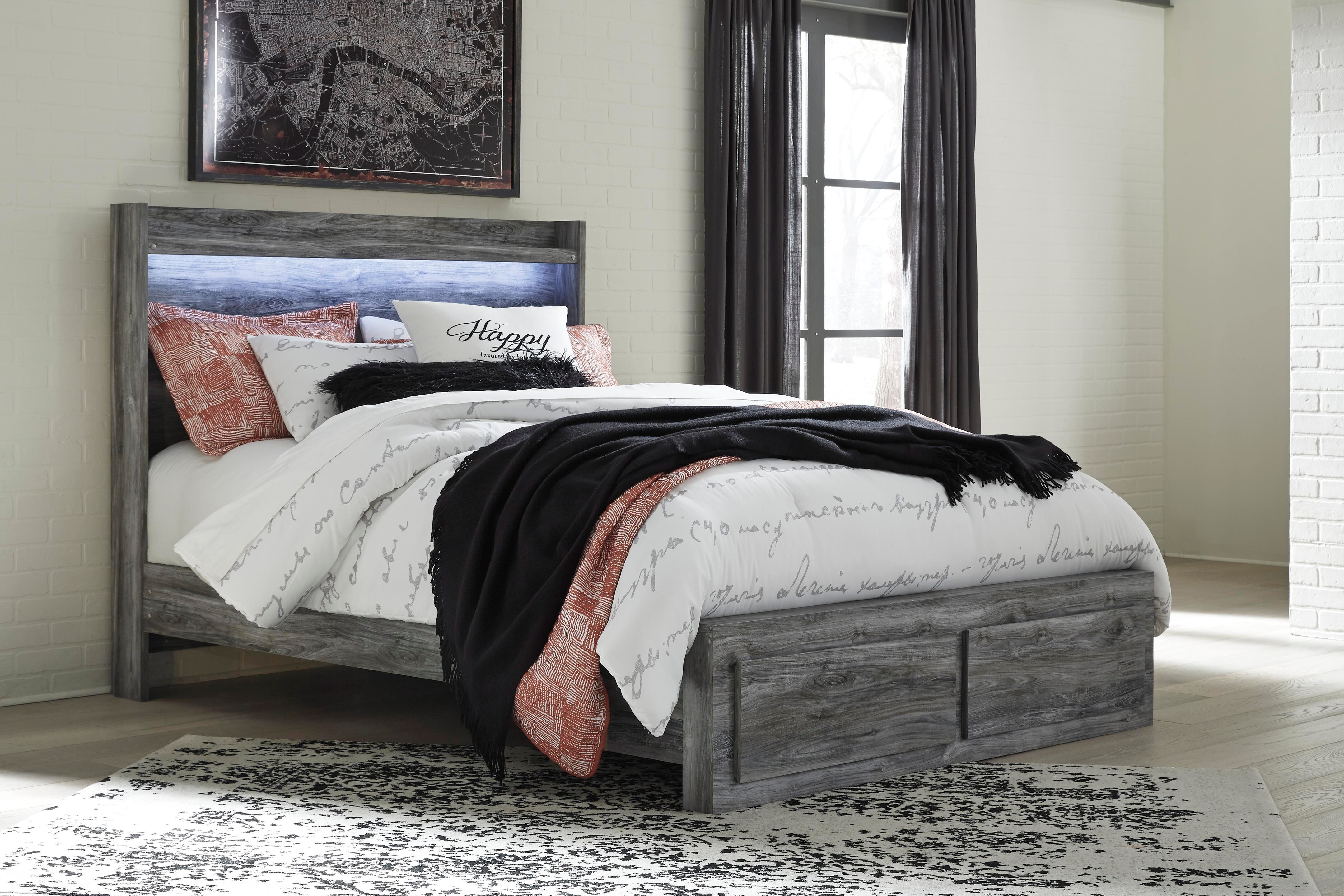 Cama Baystorm Queen con panel de almacenaje y mesita de noche - image 7