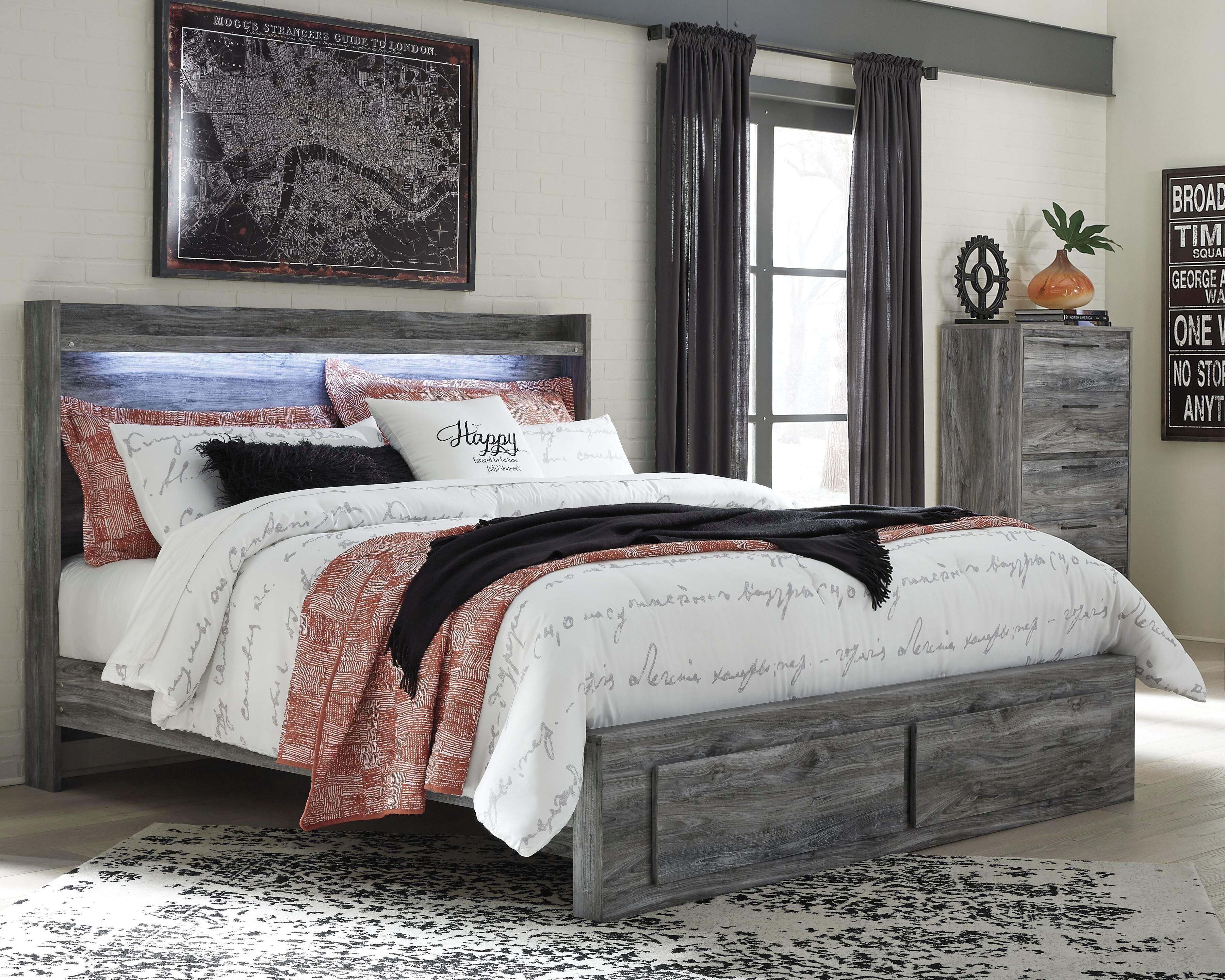 Cama King con almacenamiento y arcón Baystorm - image 1