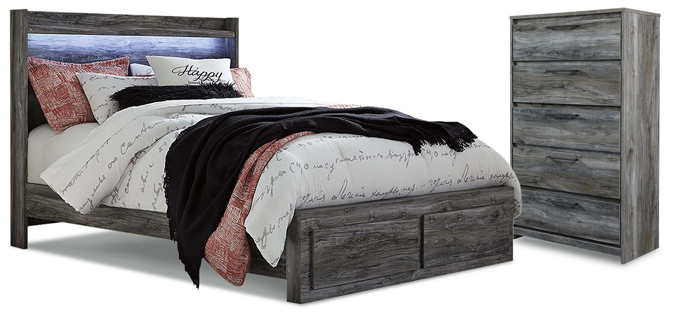 Cama King con almacenamiento y arcón Baystorm - image 2