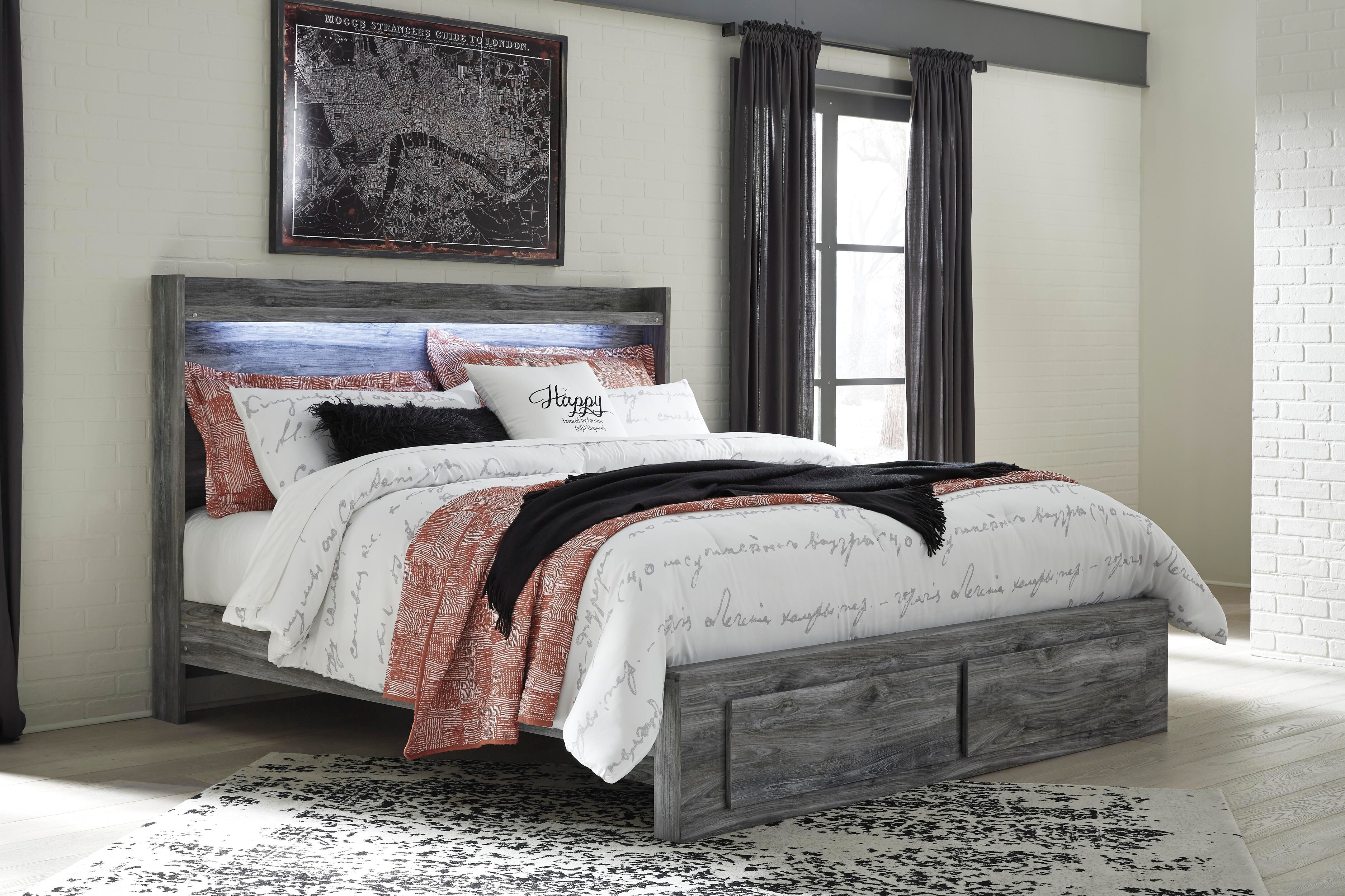 Cama de almacenamiento Baystorm King, cómoda y 2 mesitas de noche - image 11
