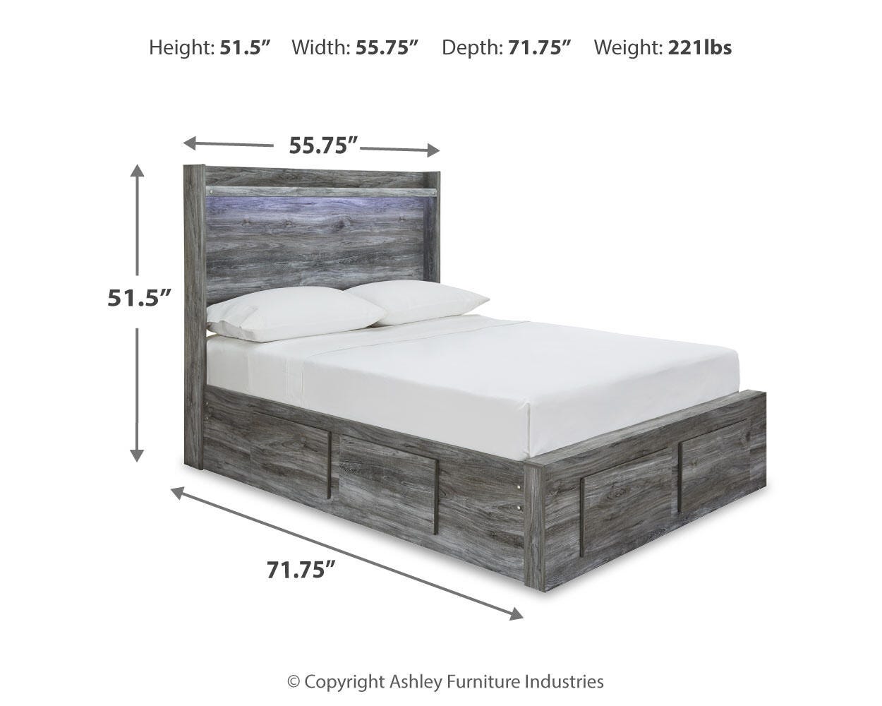 Baystorm Full Panel Storage Bed, Dresser and Mirror - image 5