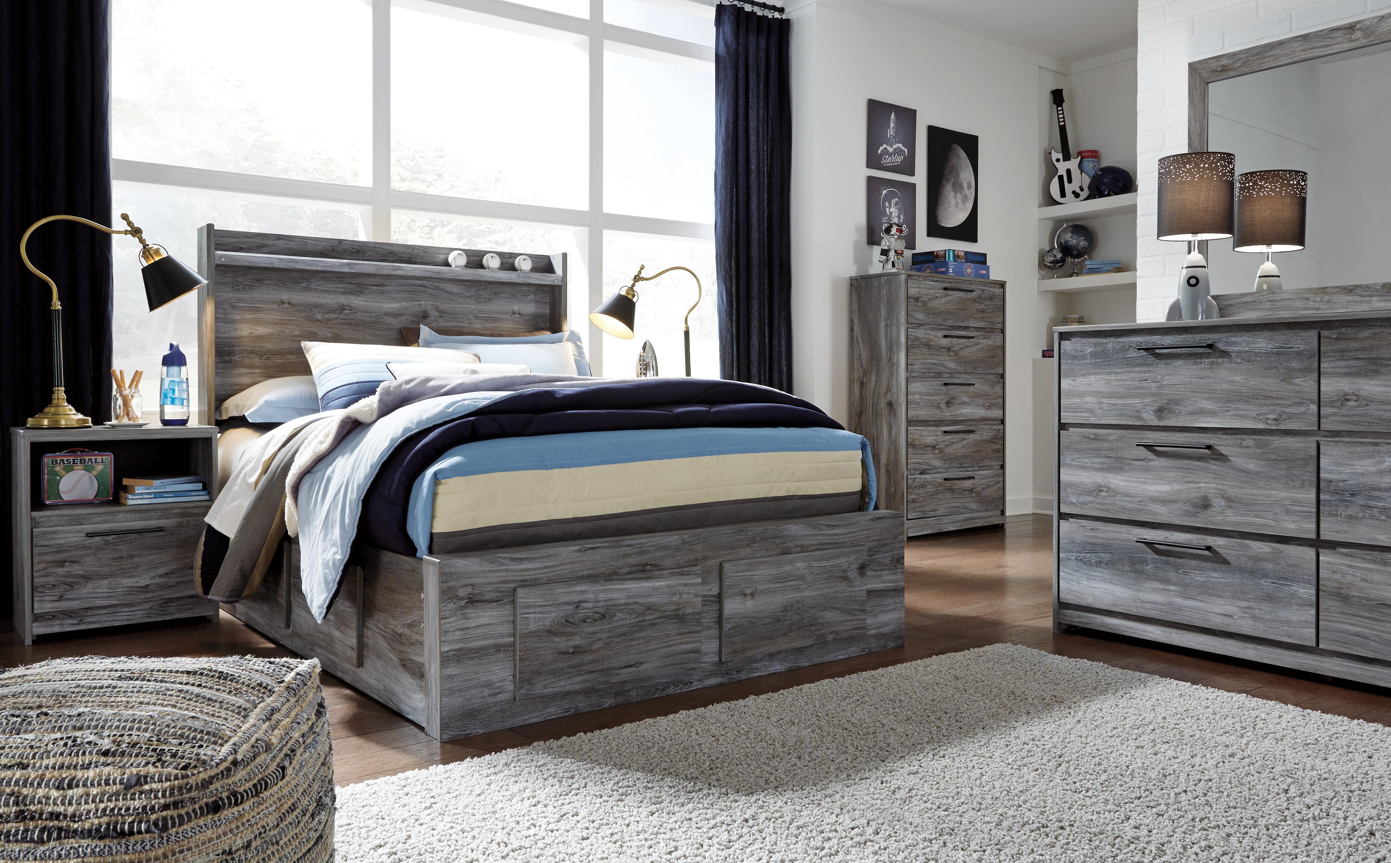 Baystorm Full Panel Bed with 4 Storage Drawers - image 3