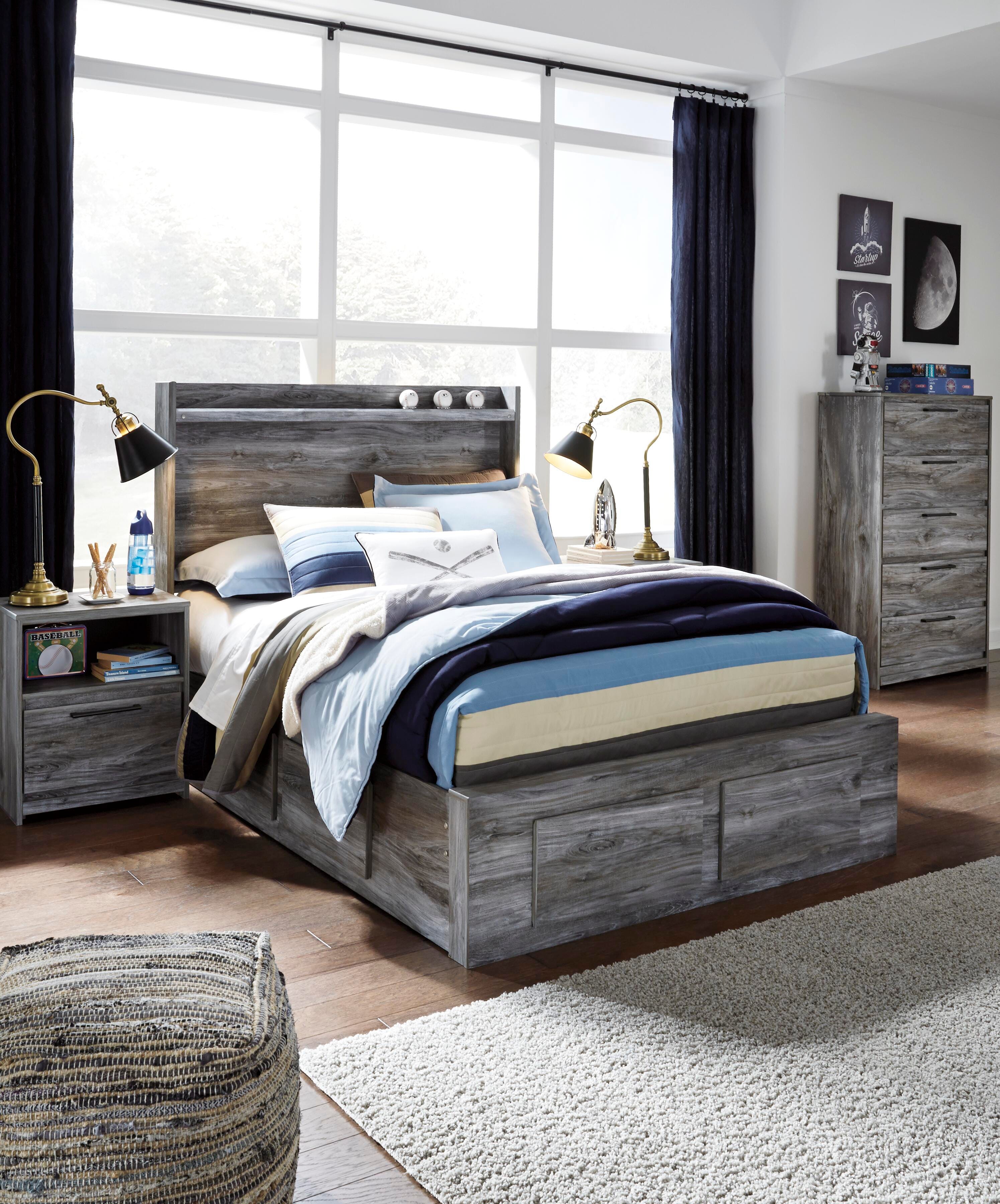 Baystorm Full Panel Bed with 4 Storage Drawers - image 1