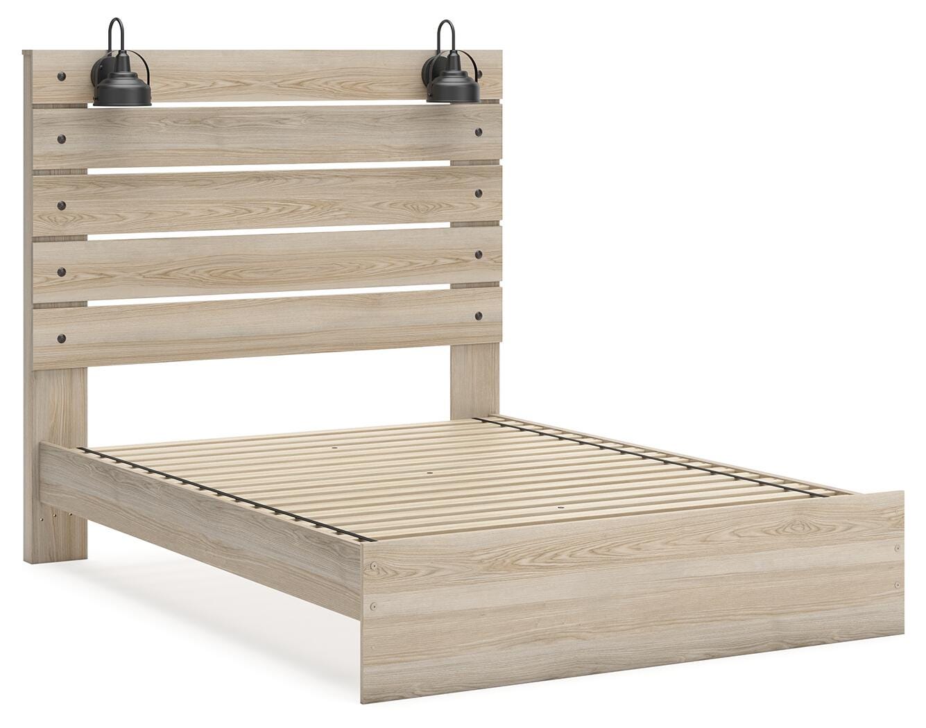 Cama matrimonial Senbry con paneles y almacenamiento - image 3