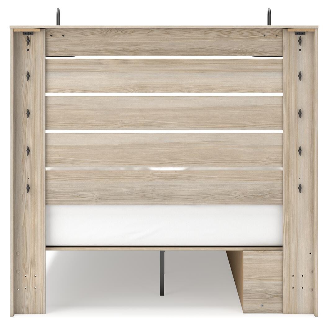 Cama matrimonial Senbry con paneles y almacenamiento - image 8
