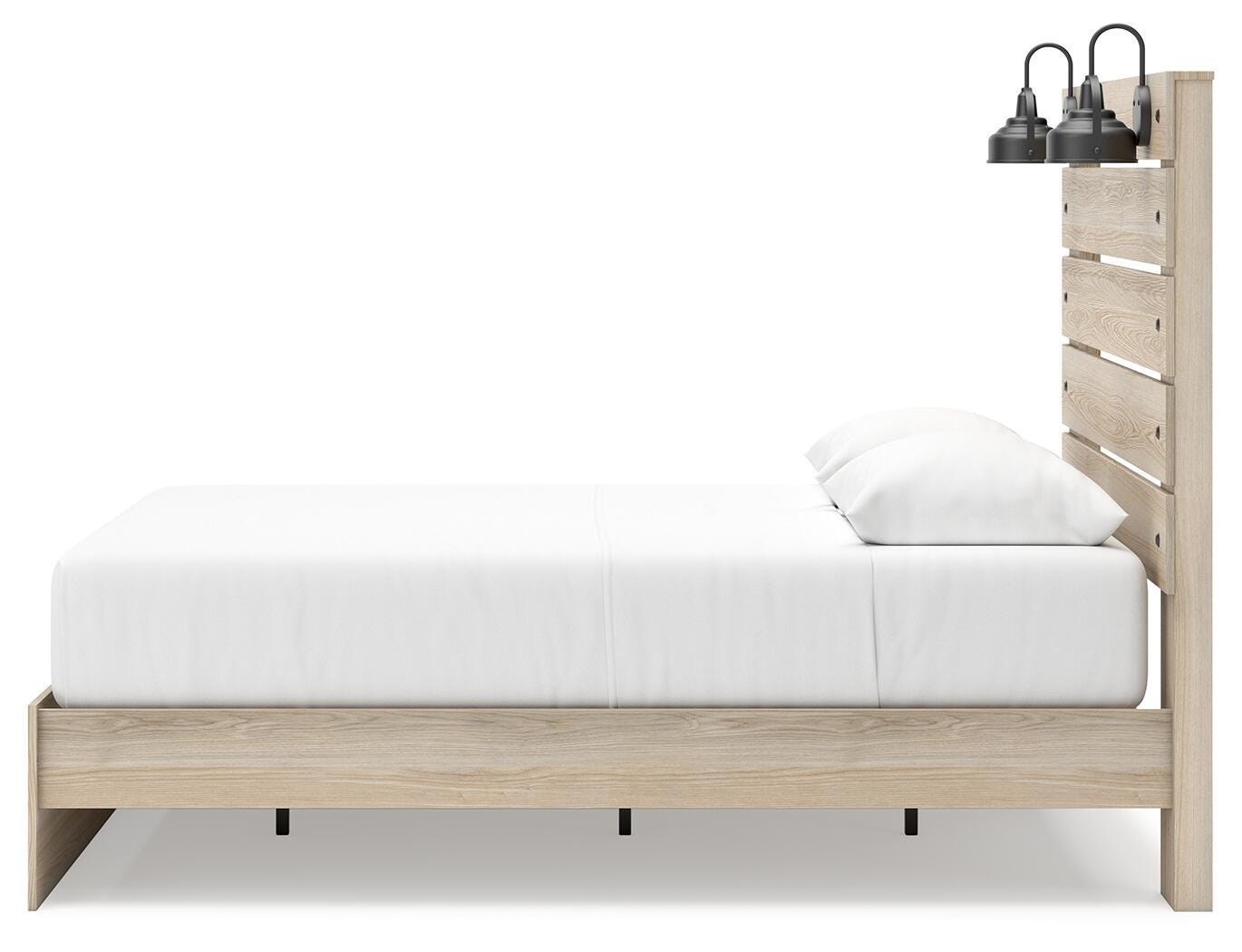 Cama matrimonial Senbry con paneles y almacenamiento - image 9